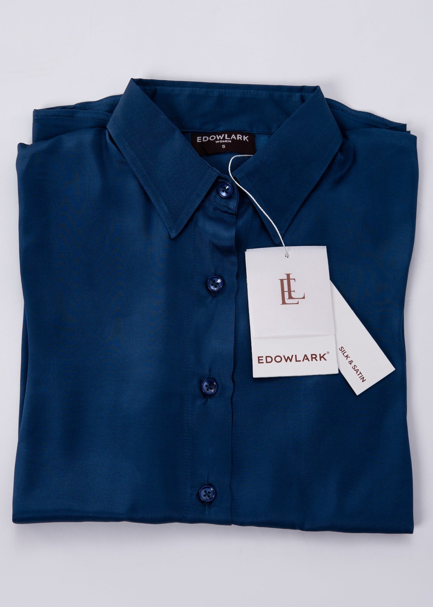 cotton silk Formal Shirt in Navy blue