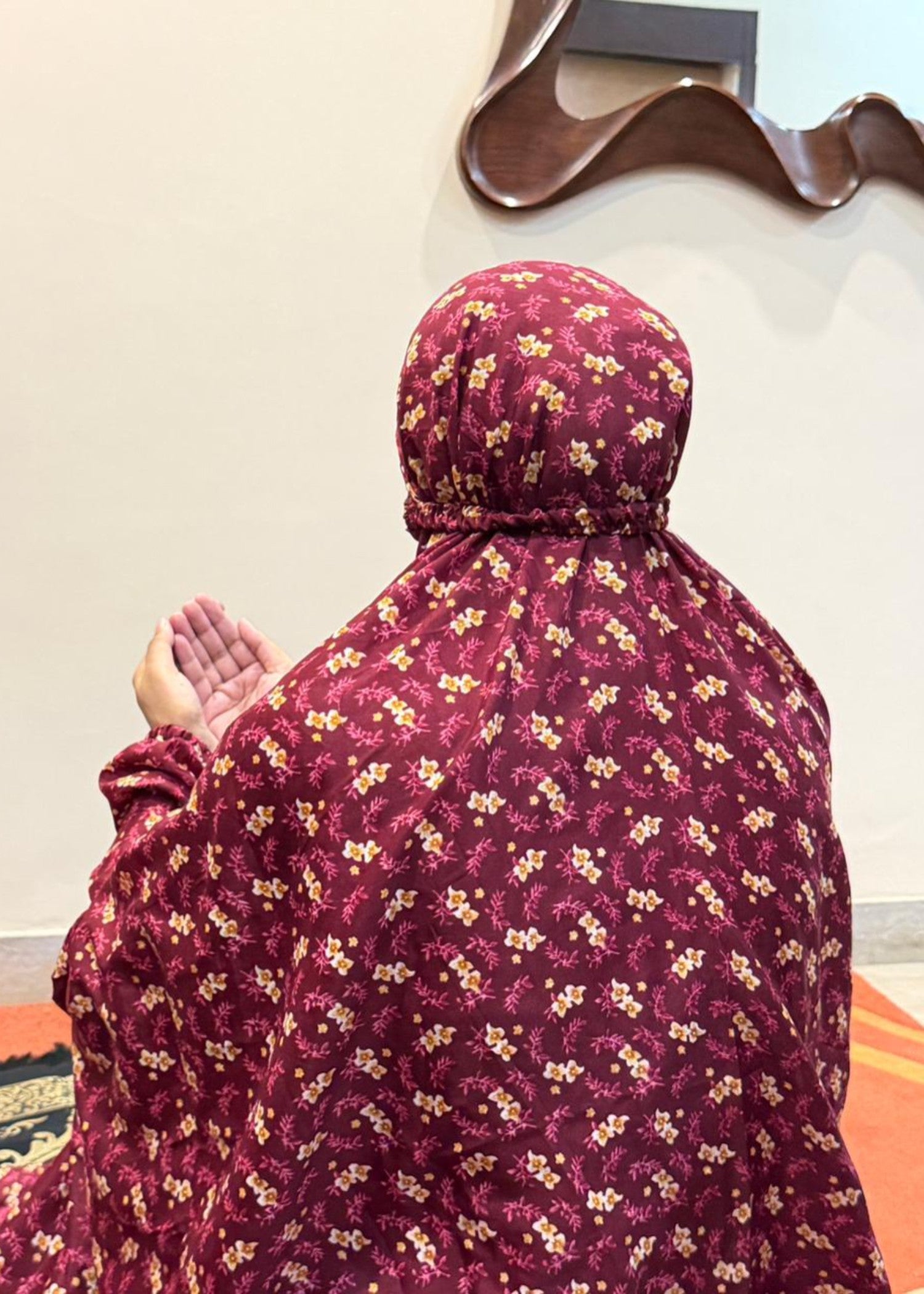 lawn Chaddar in Cardinal red
