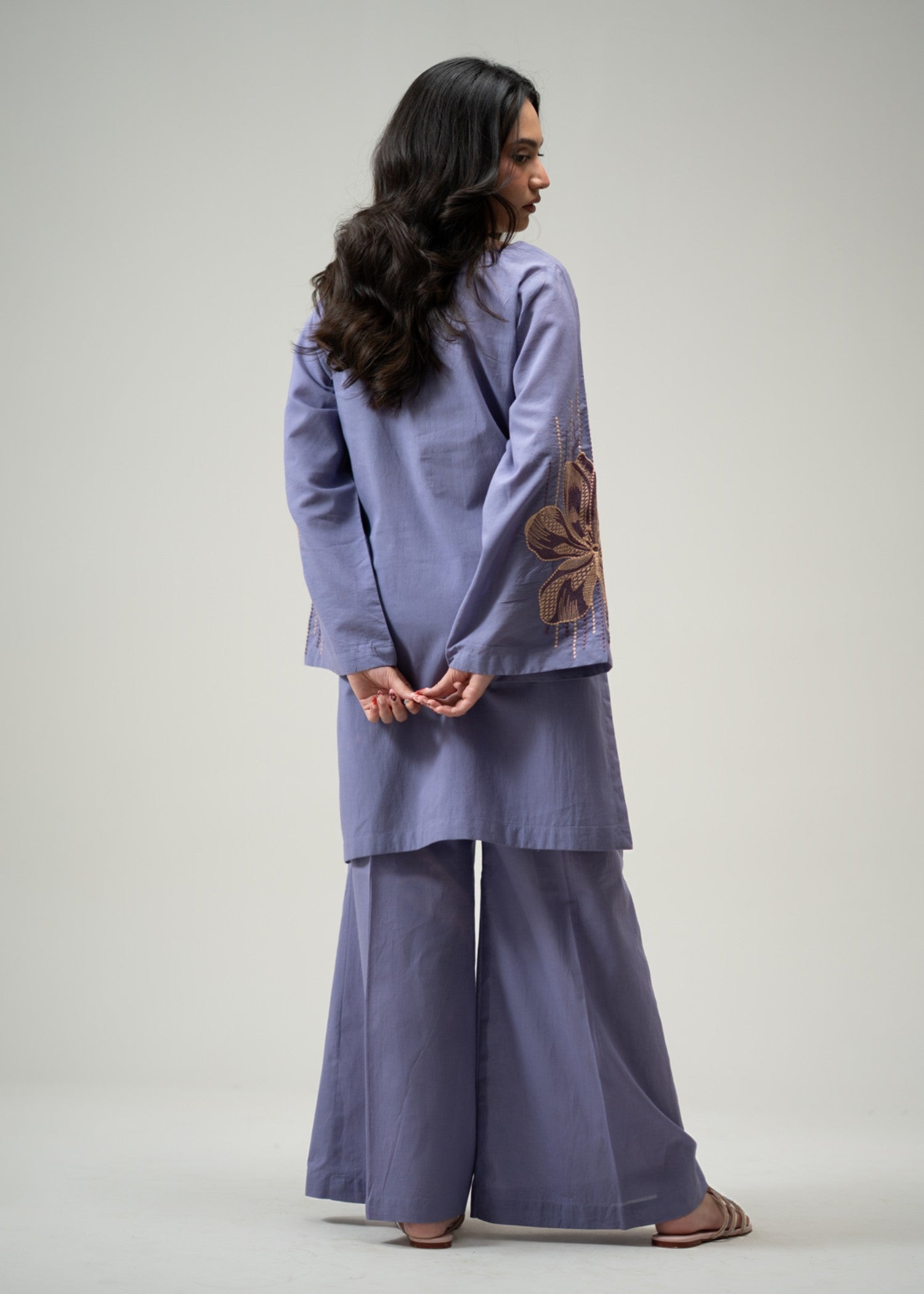 pure cotton Co Ord Sets in Heathered lilac
