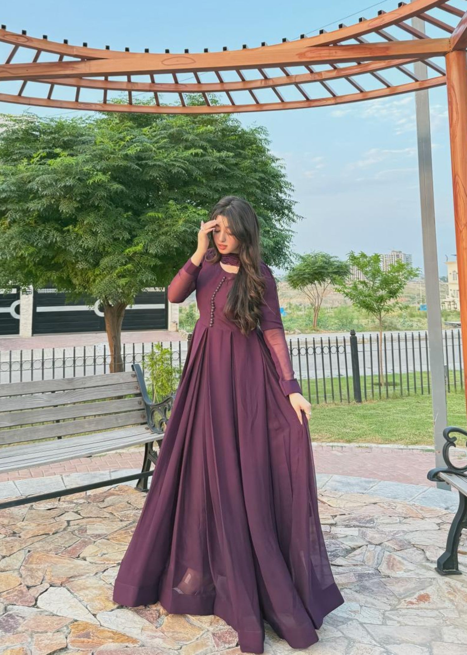 chiffon Maxi in Purple heart