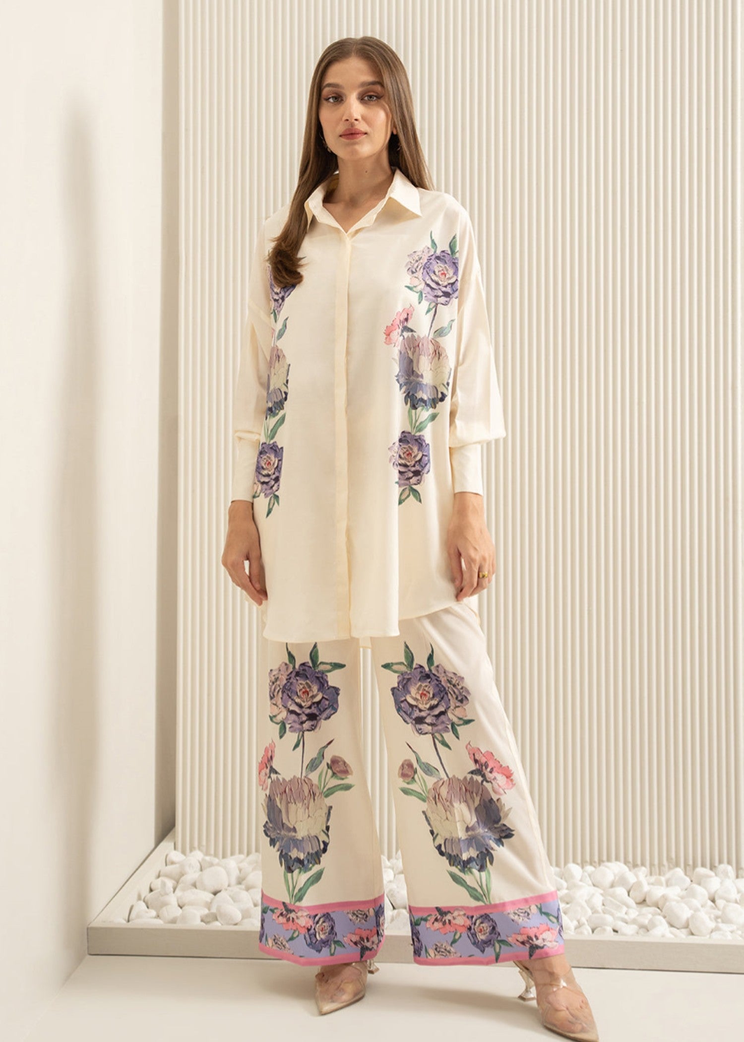 crepe Tunic in Ivory