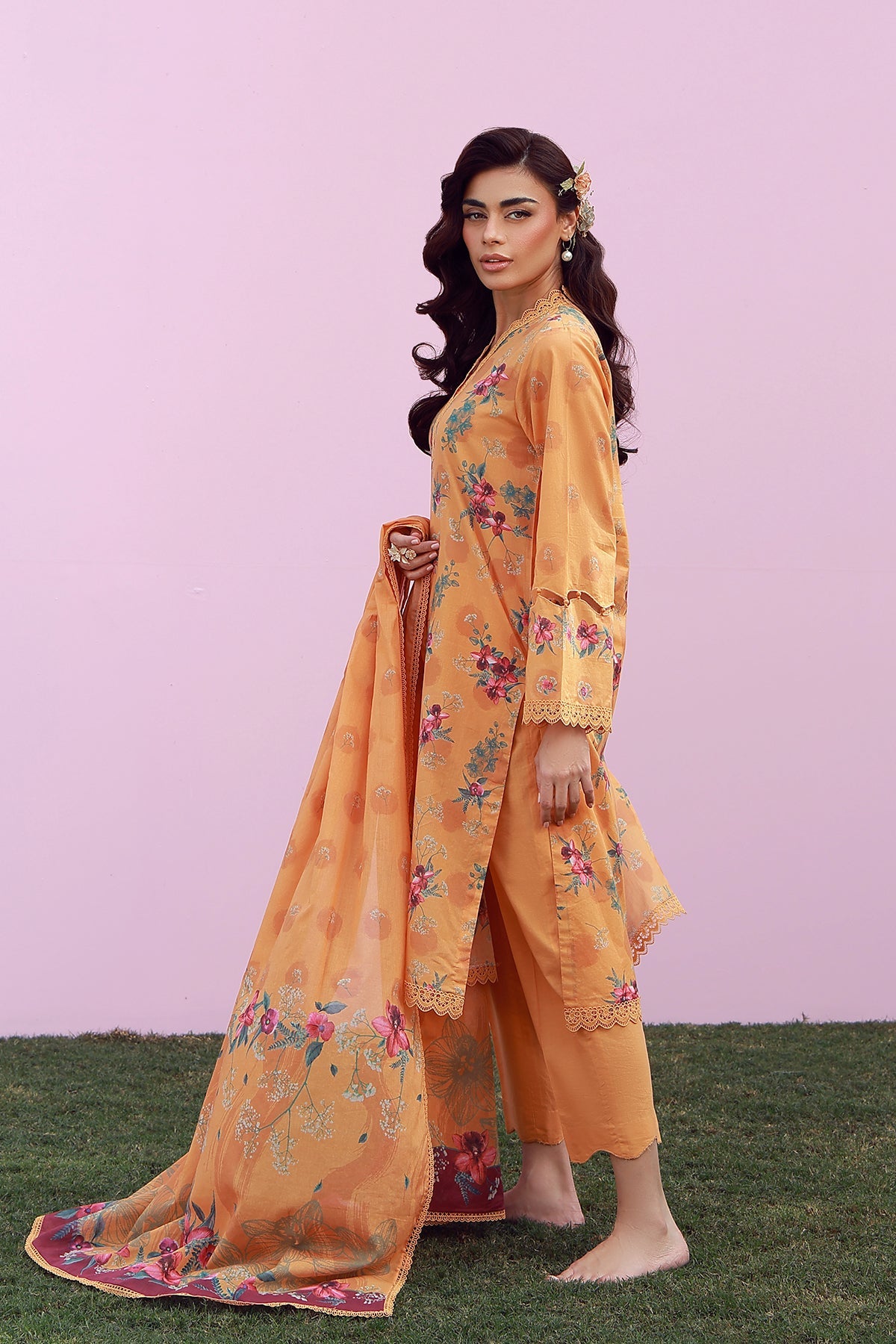 Mirha Lawn – Marigold Mist