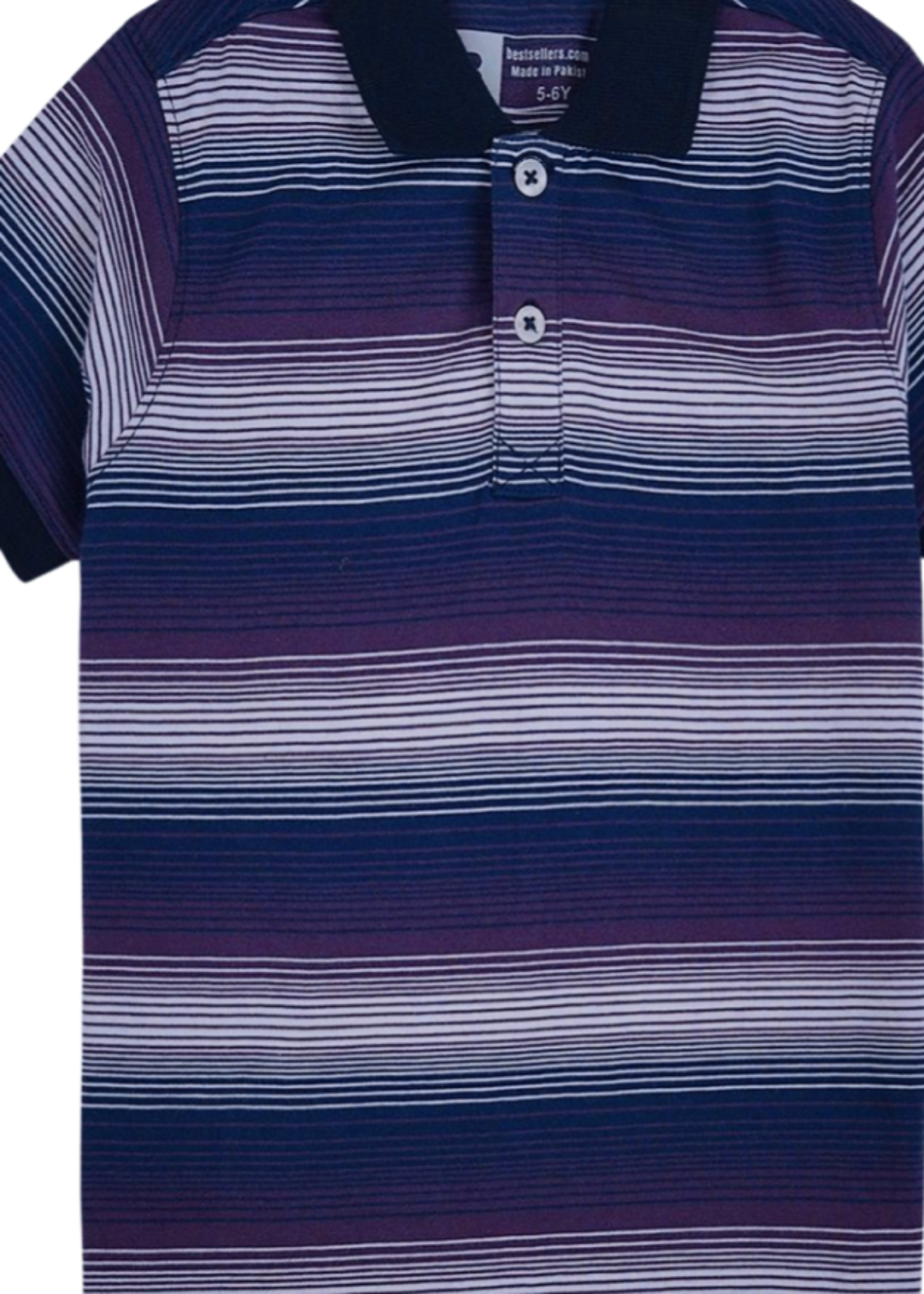 yarn dyed Polo Shirt in Deep purple