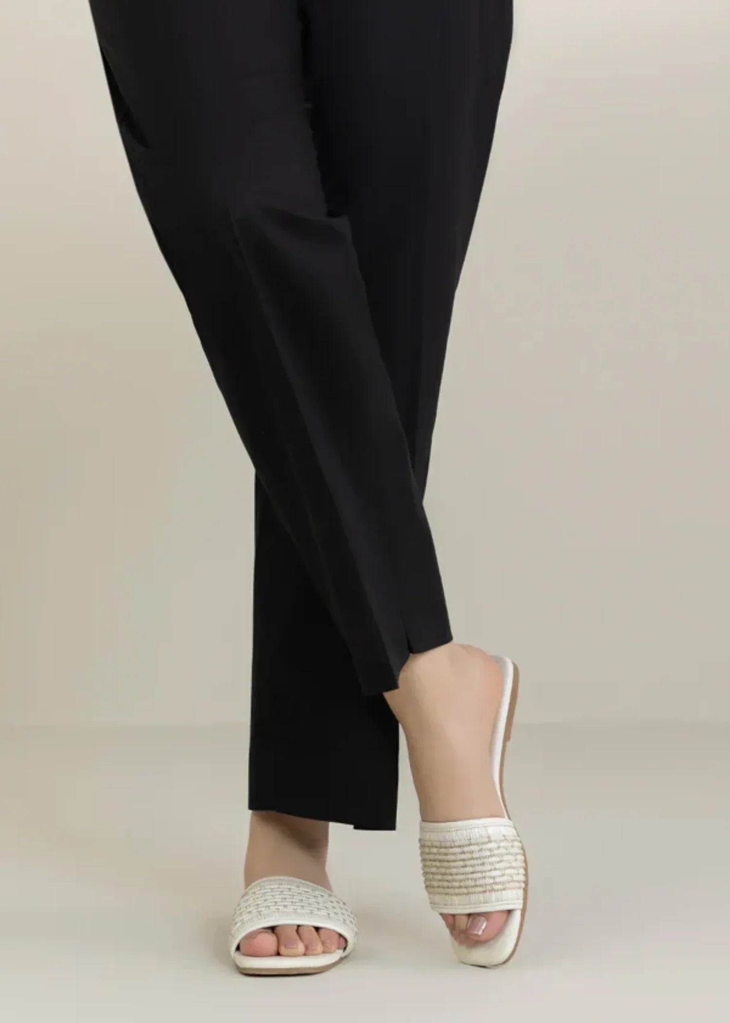 cotton Trousers in Black