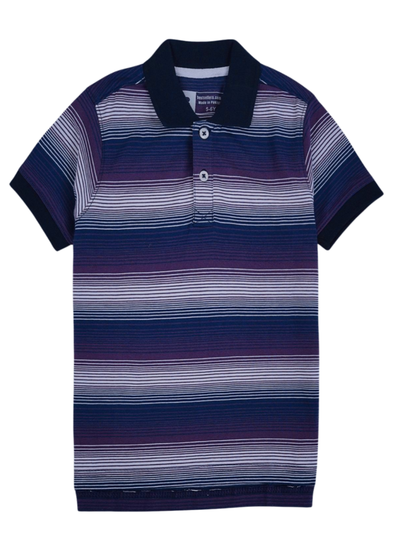 yarn dyed Polo Shirt in Deep purple