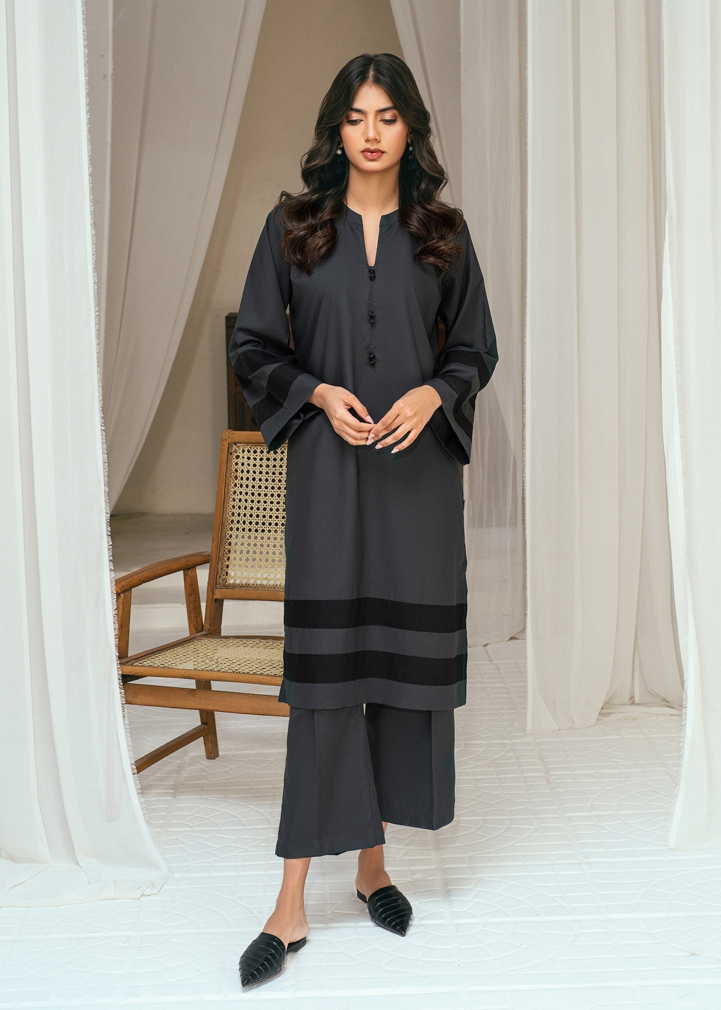 wash & wear Co Ord Sets in Dark grey
