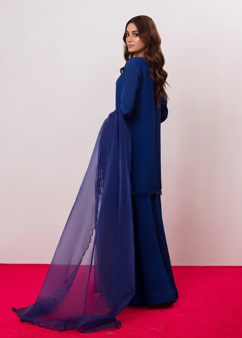 pk raw silk Kurta Set in Navy blue