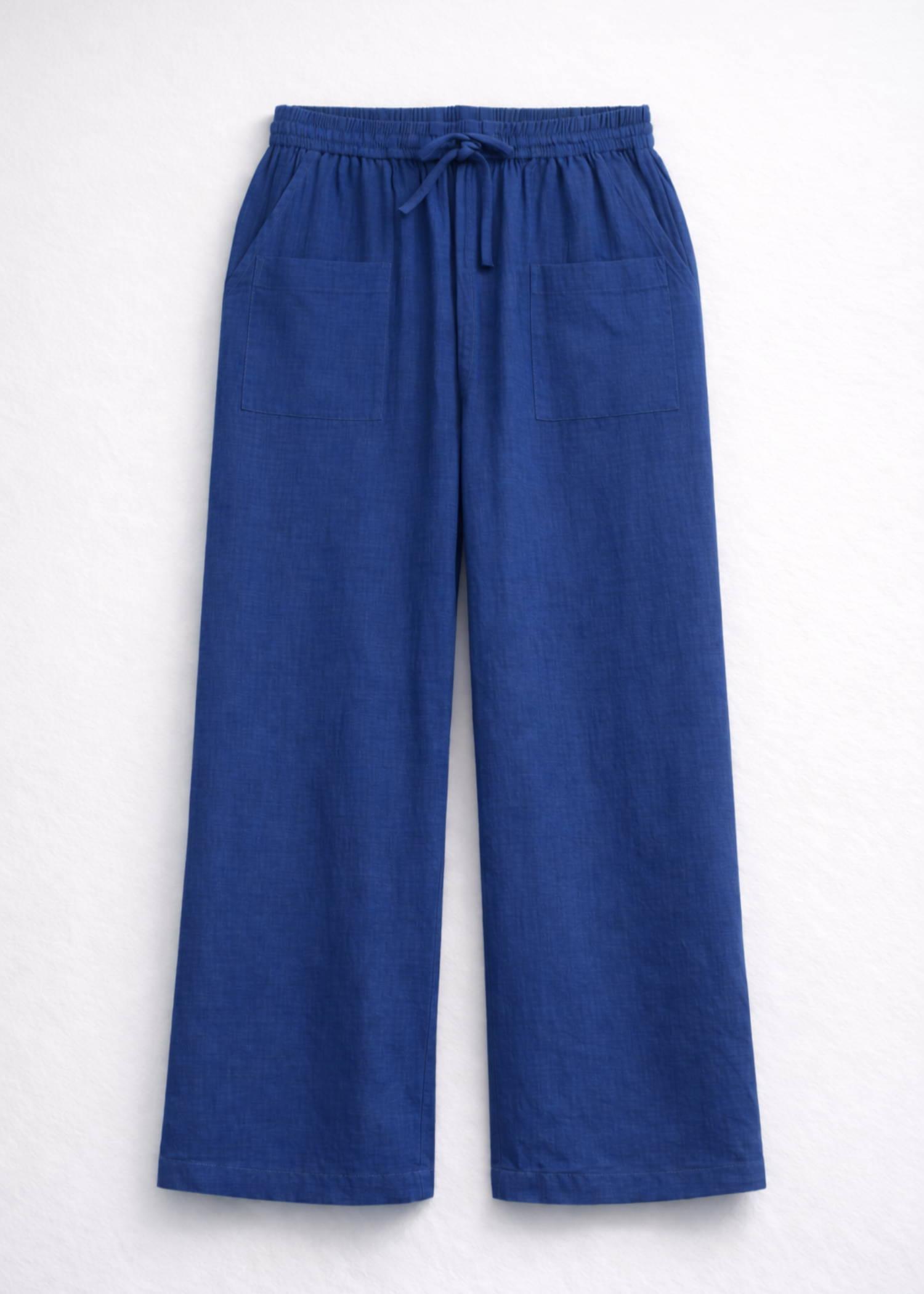 seersucker Trousers in Dark blue