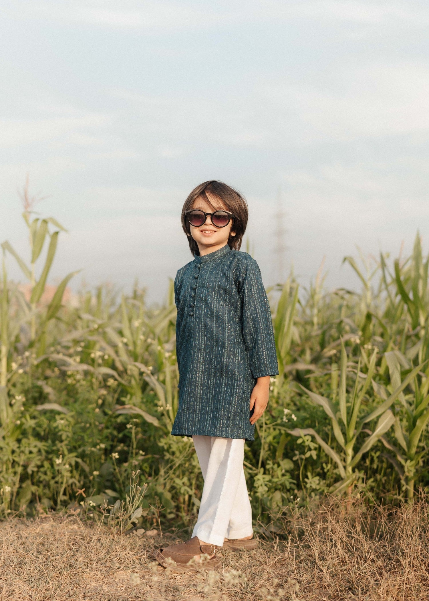 masuri Kurta in Teal