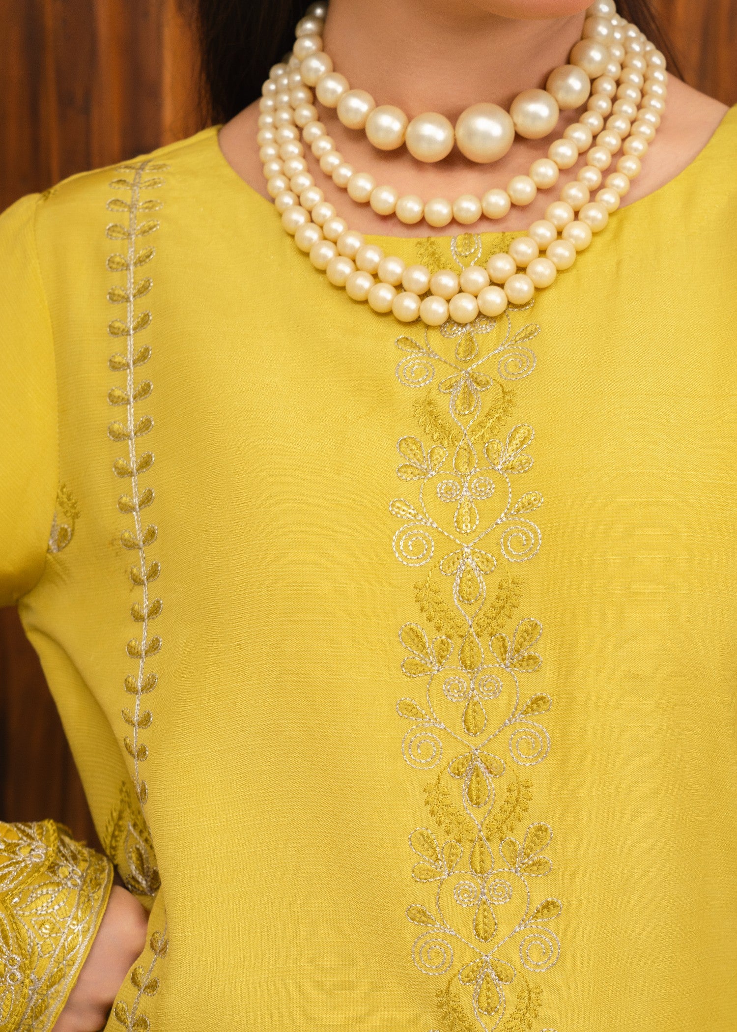 raw silk Kurta Set in Dijon