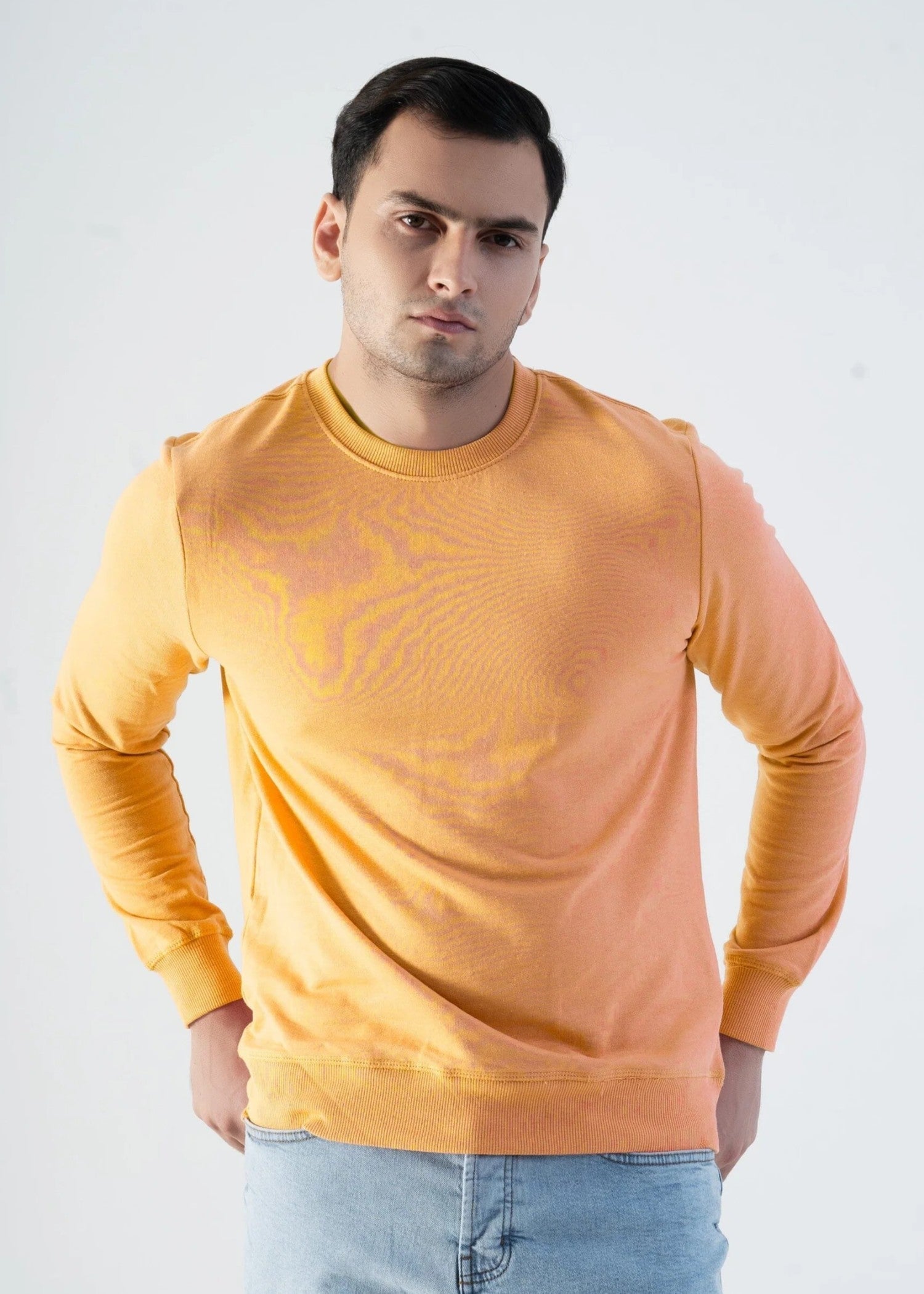 interlock knit Sweatshirt in Orange