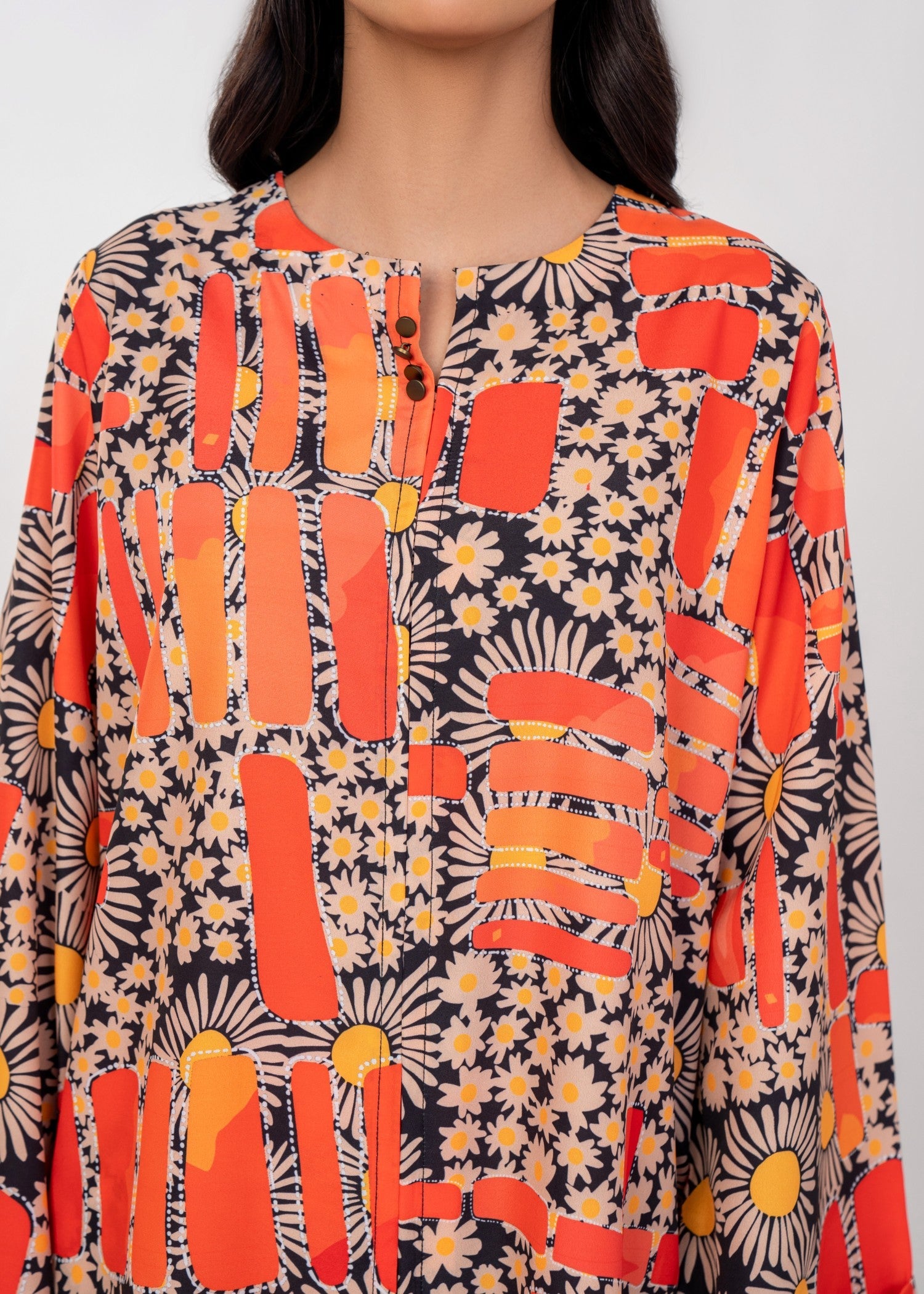 grip Short Frock in Orange