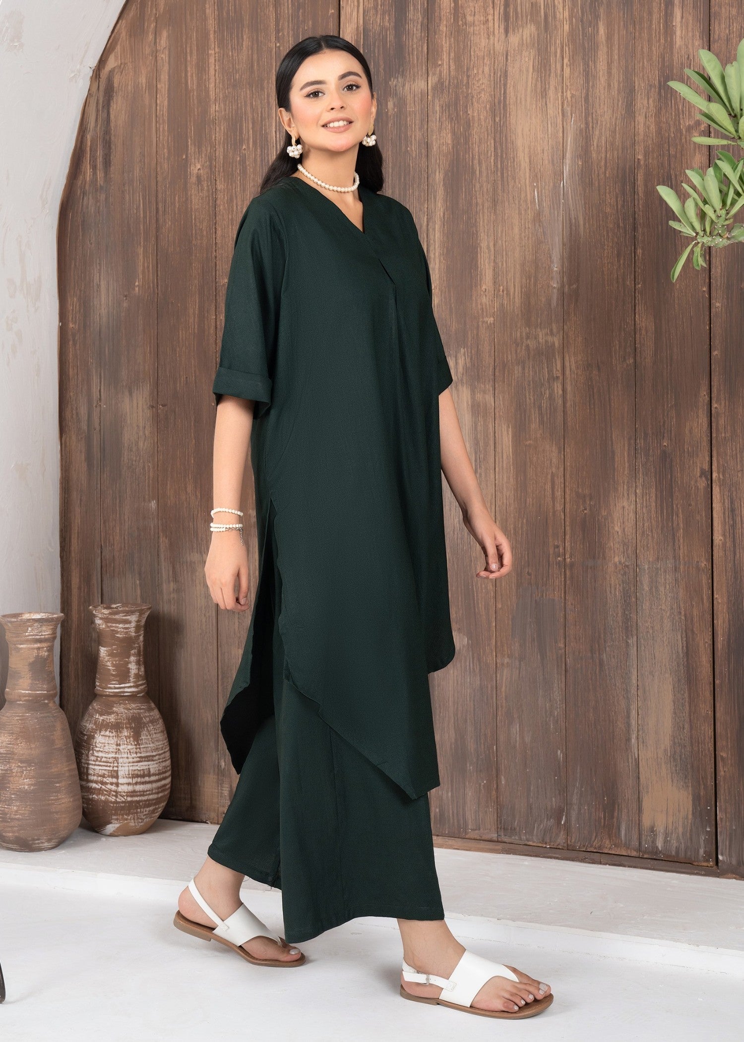 marina Co Ord Sets in Bottle green