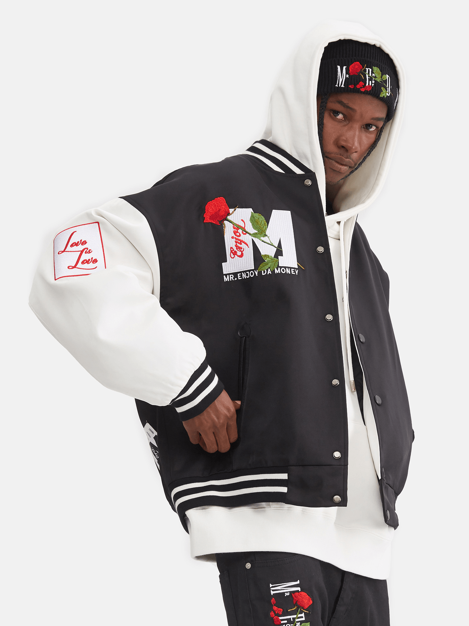 Cotton Men'S Autumn and Winter Season Trend Thickened Baseball Uniform Jacket