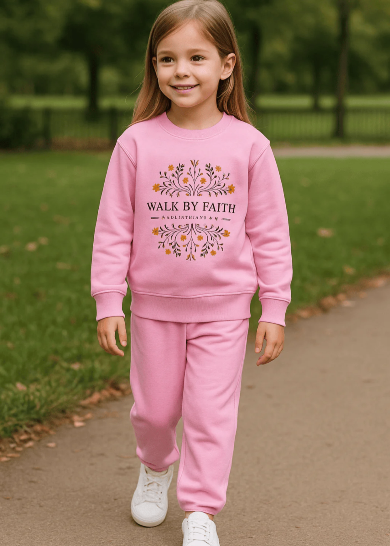 polycotton Sweatshirt in Blush pink