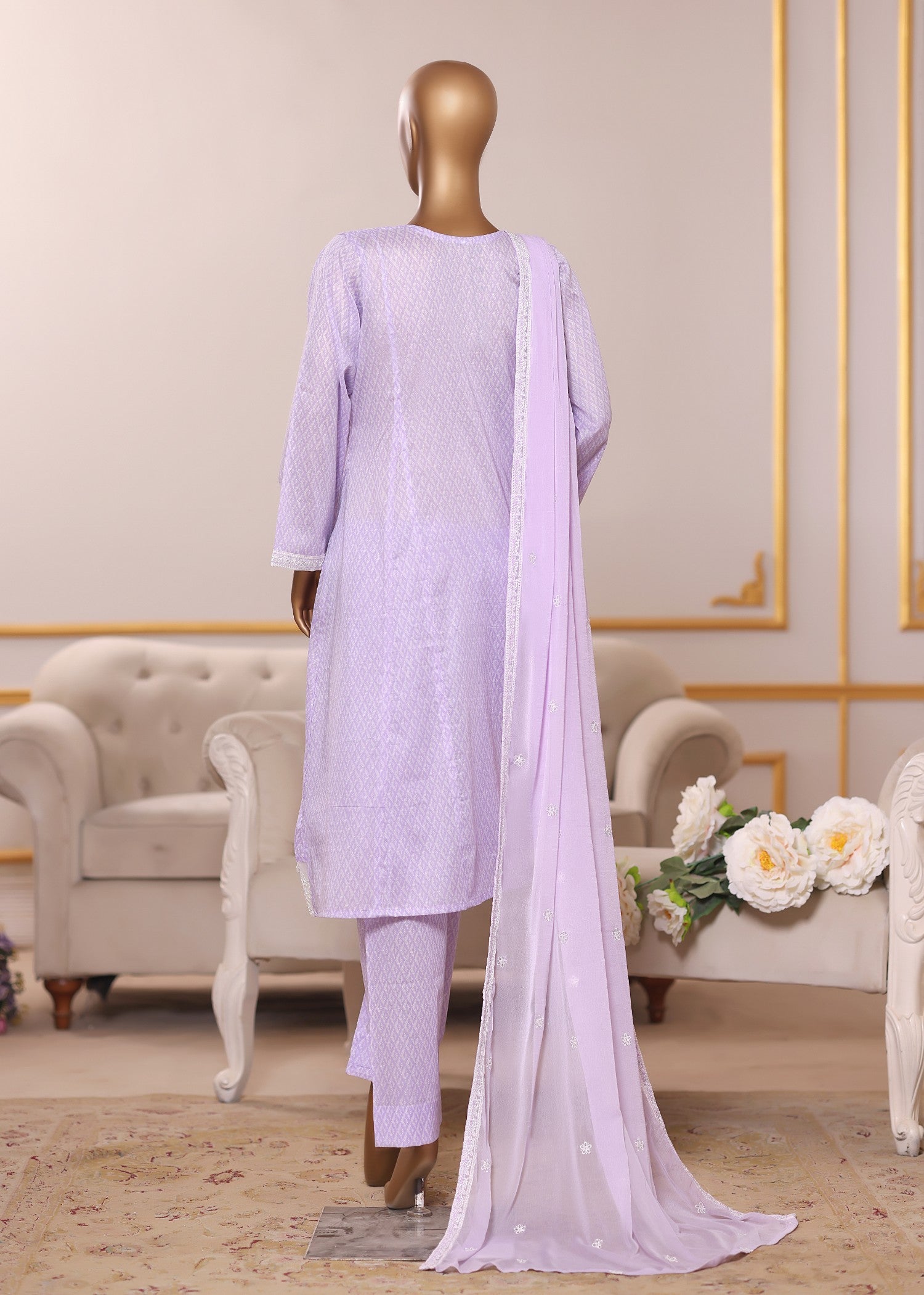 polycotton Angrakha in Lilac