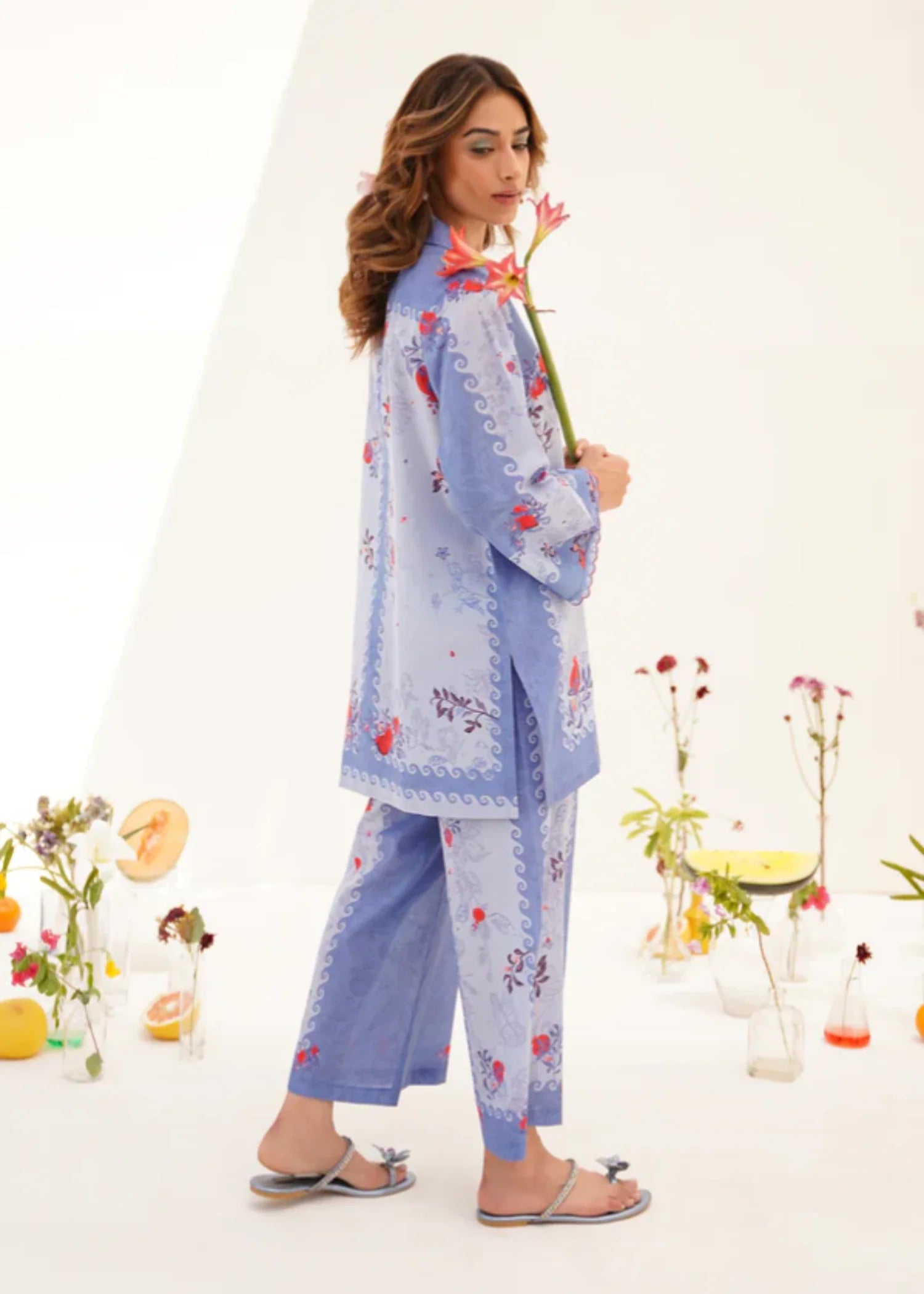 cambric Co Ord Sets in Slate blue