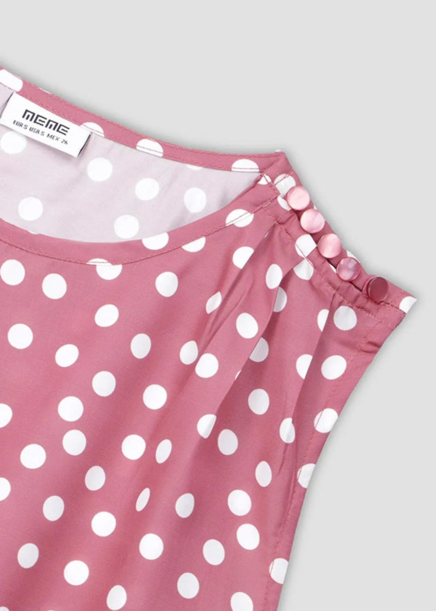 polyester Top in Tea rose pink