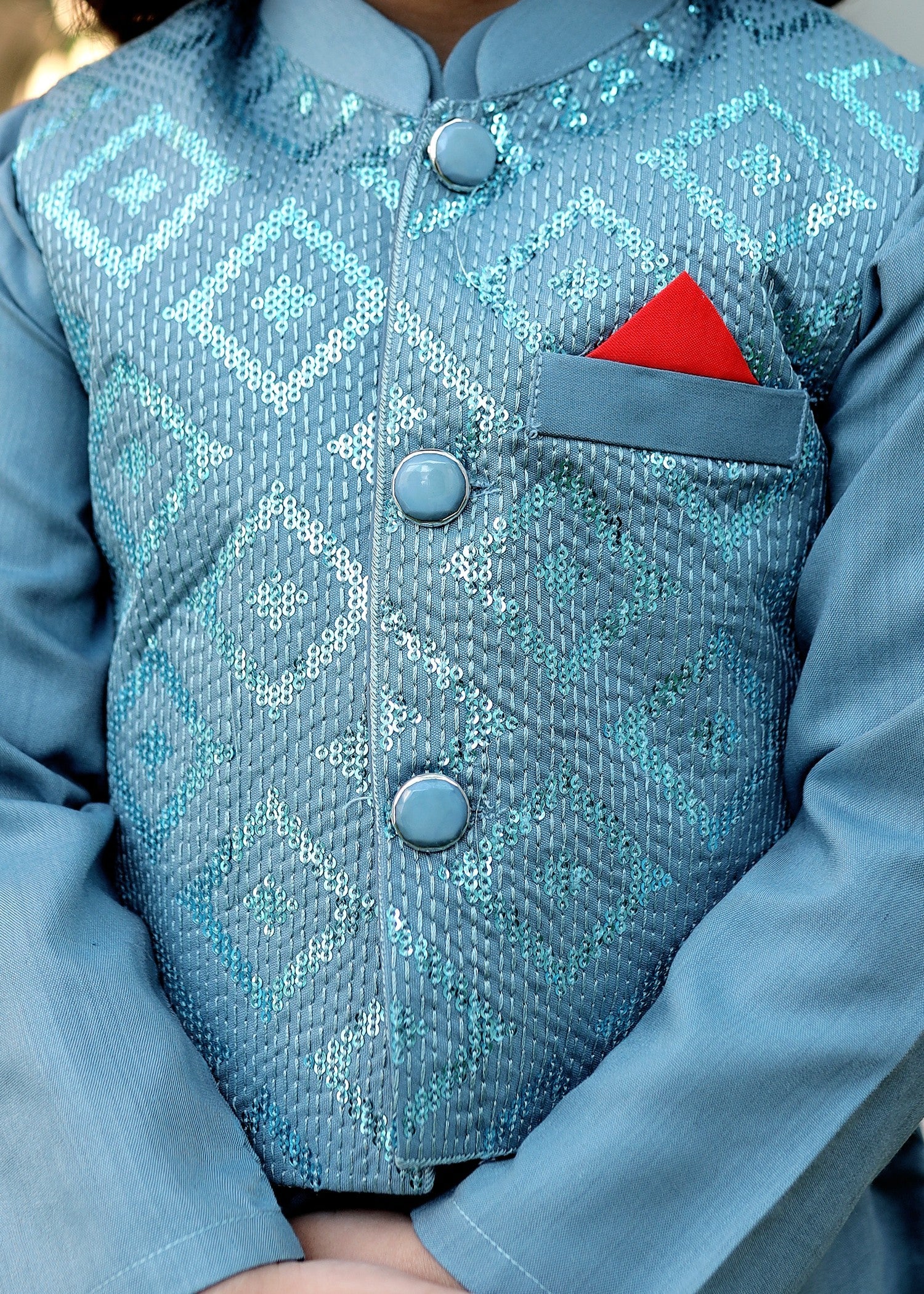 suiting Waistcoat in Light blue