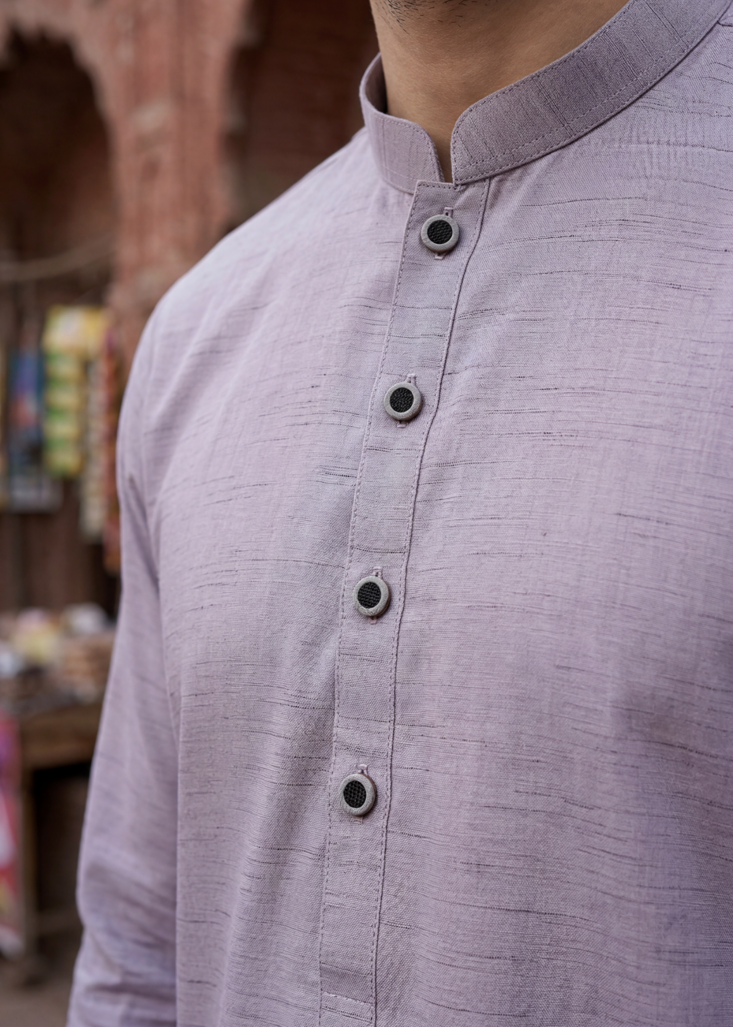 cotton Shalwar Kameez in Lavender grey