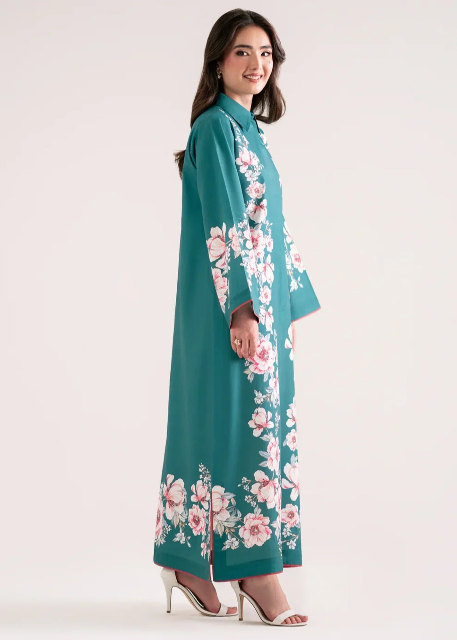 crepe Kurti in Green