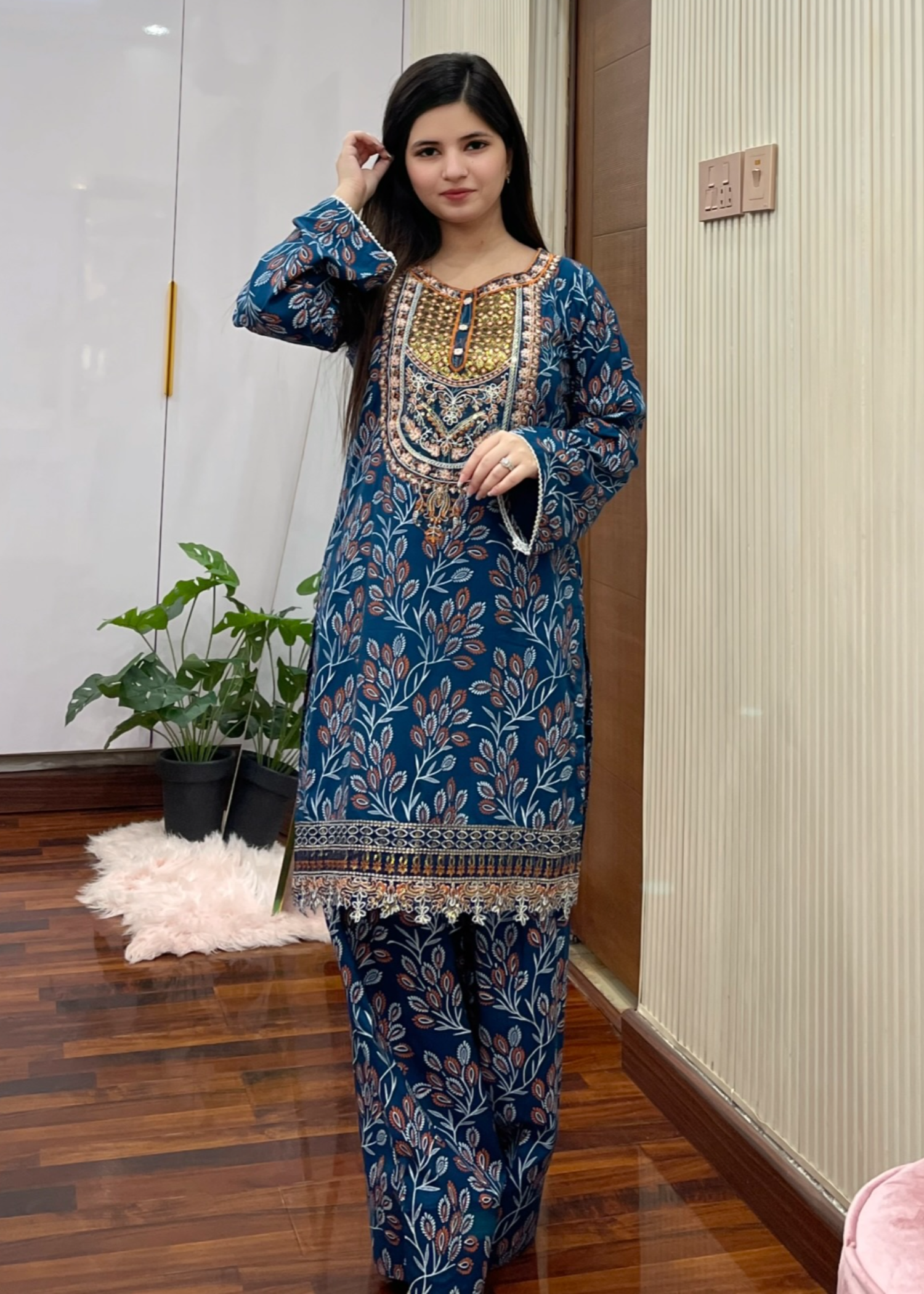 linen Co Ord Sets in Ocean blue