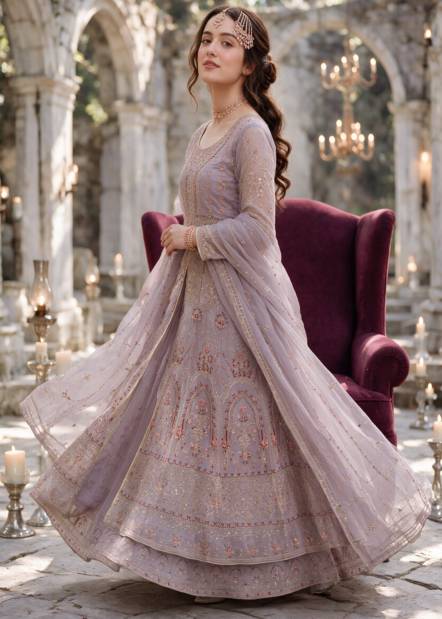 organza Maxi in Purple mountain majesty
