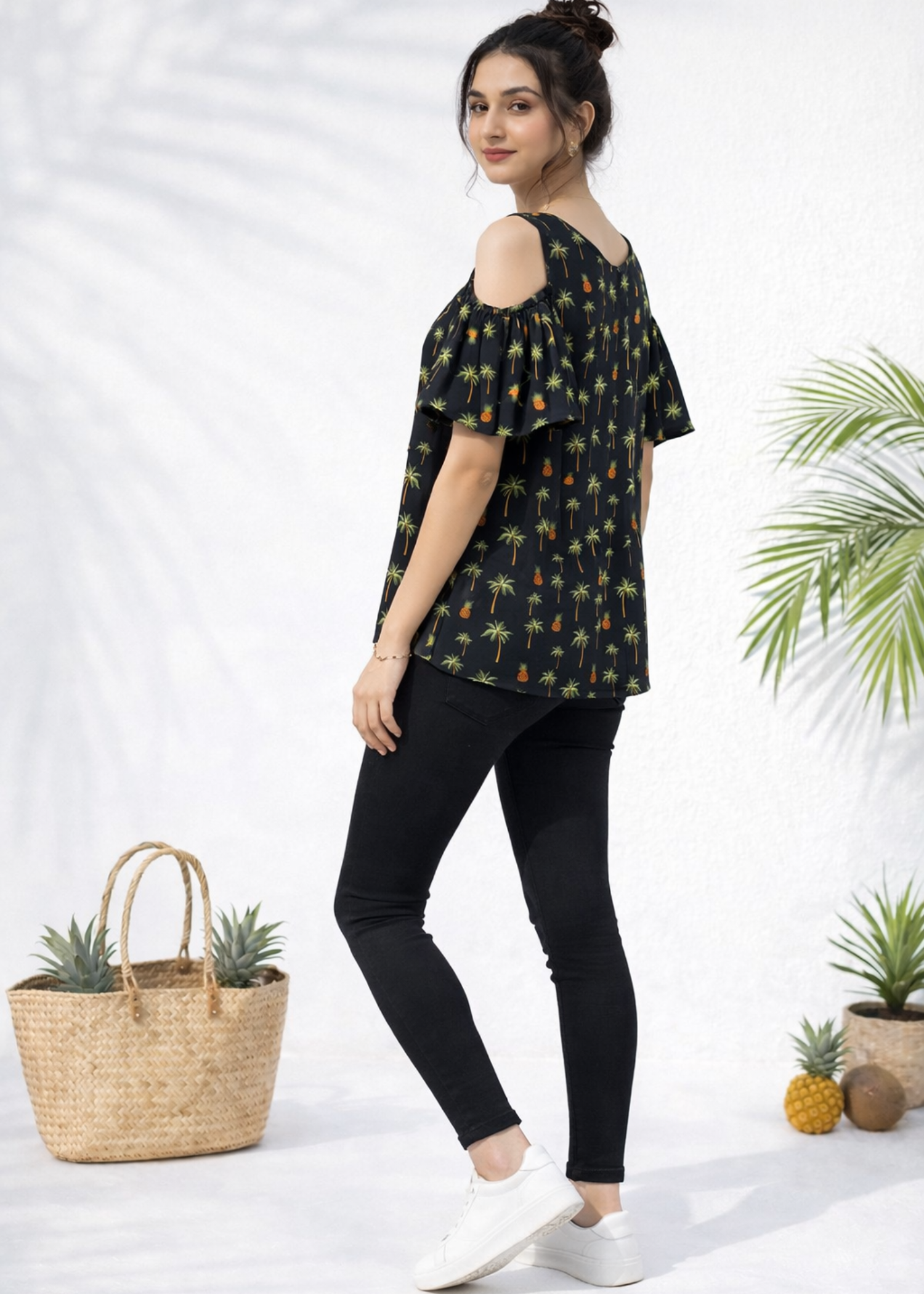 chiffon Tunic in Black