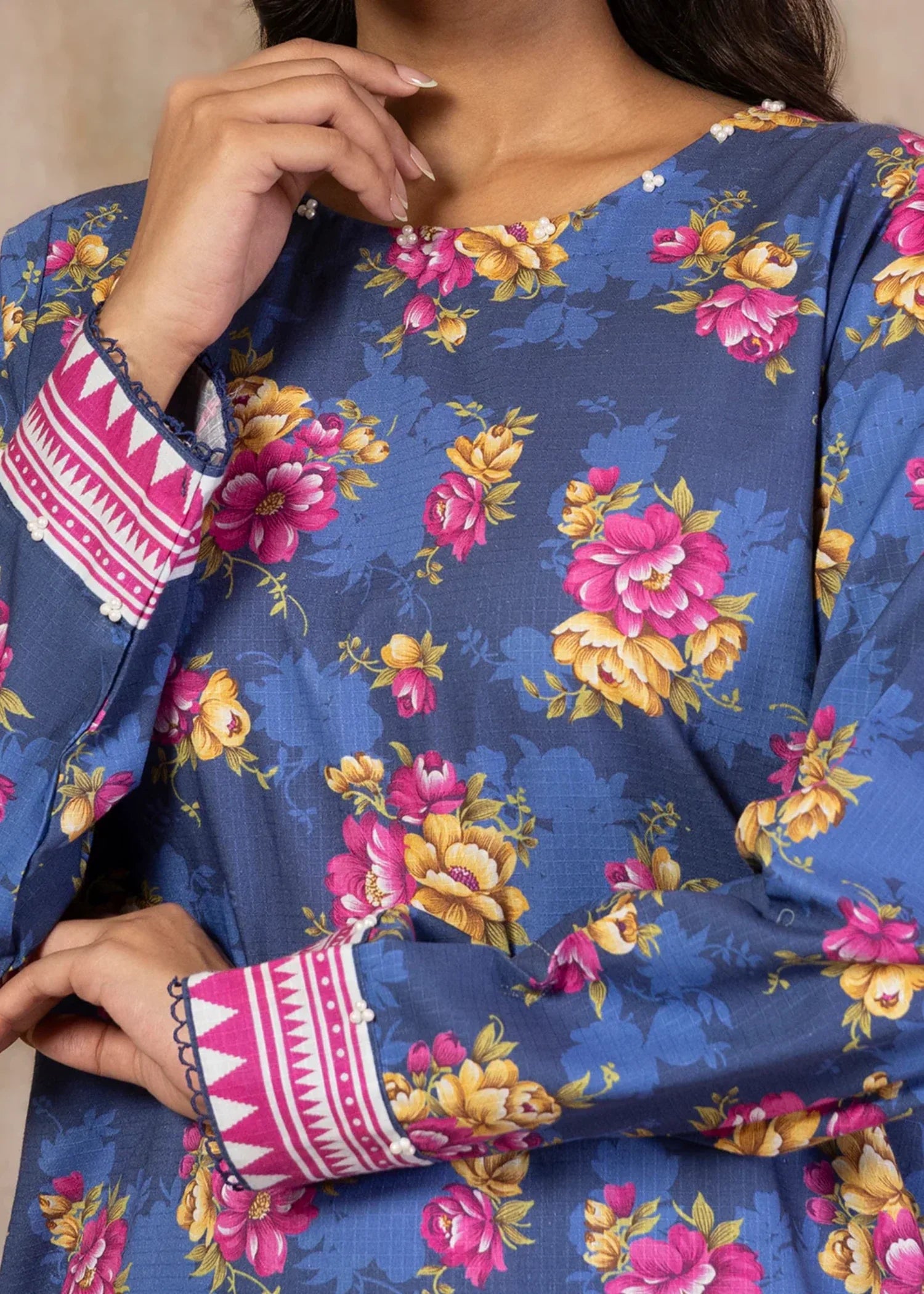 khaddar Co Ord Sets in Blue