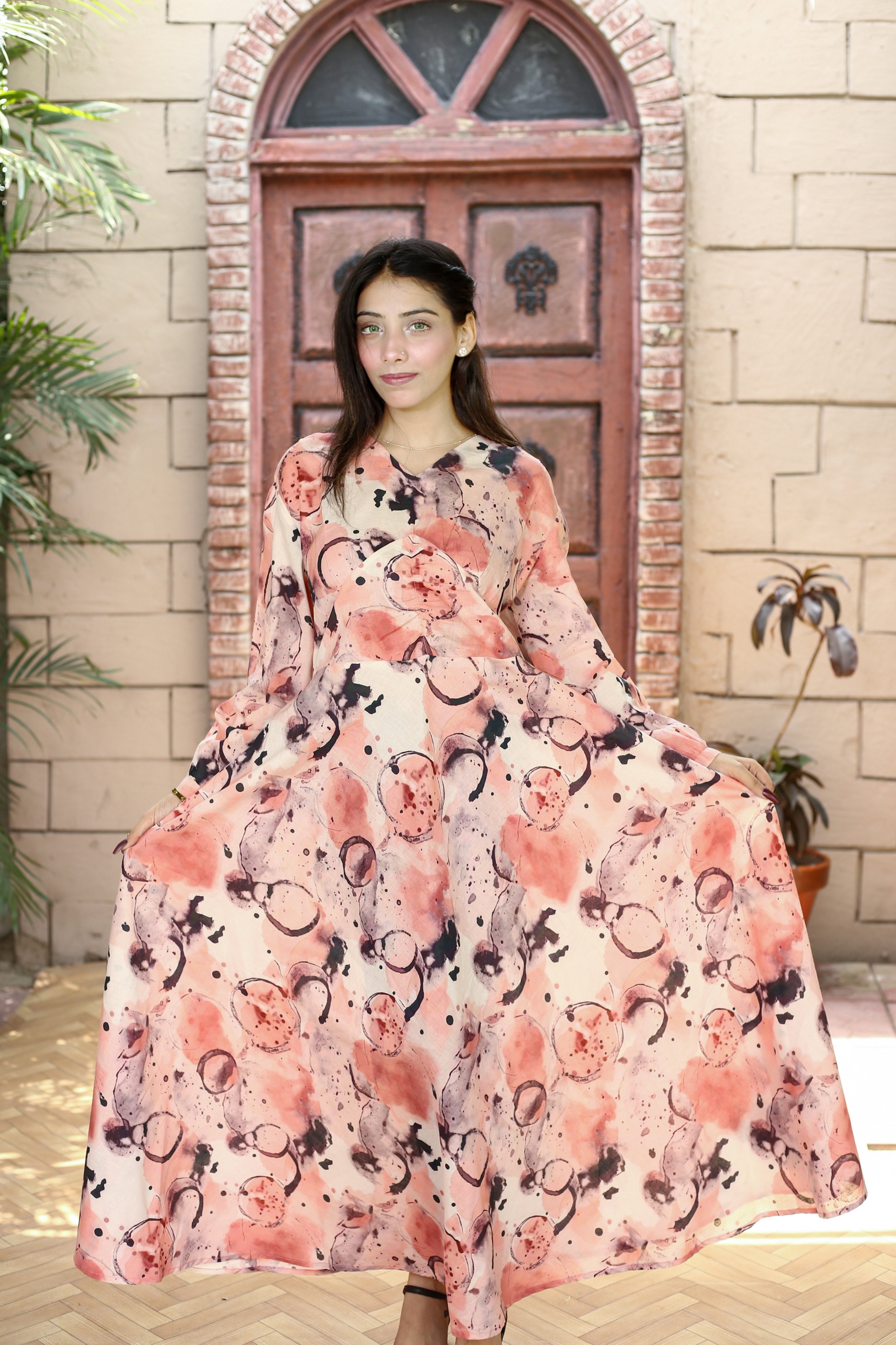 cotton Dress in Rose pink