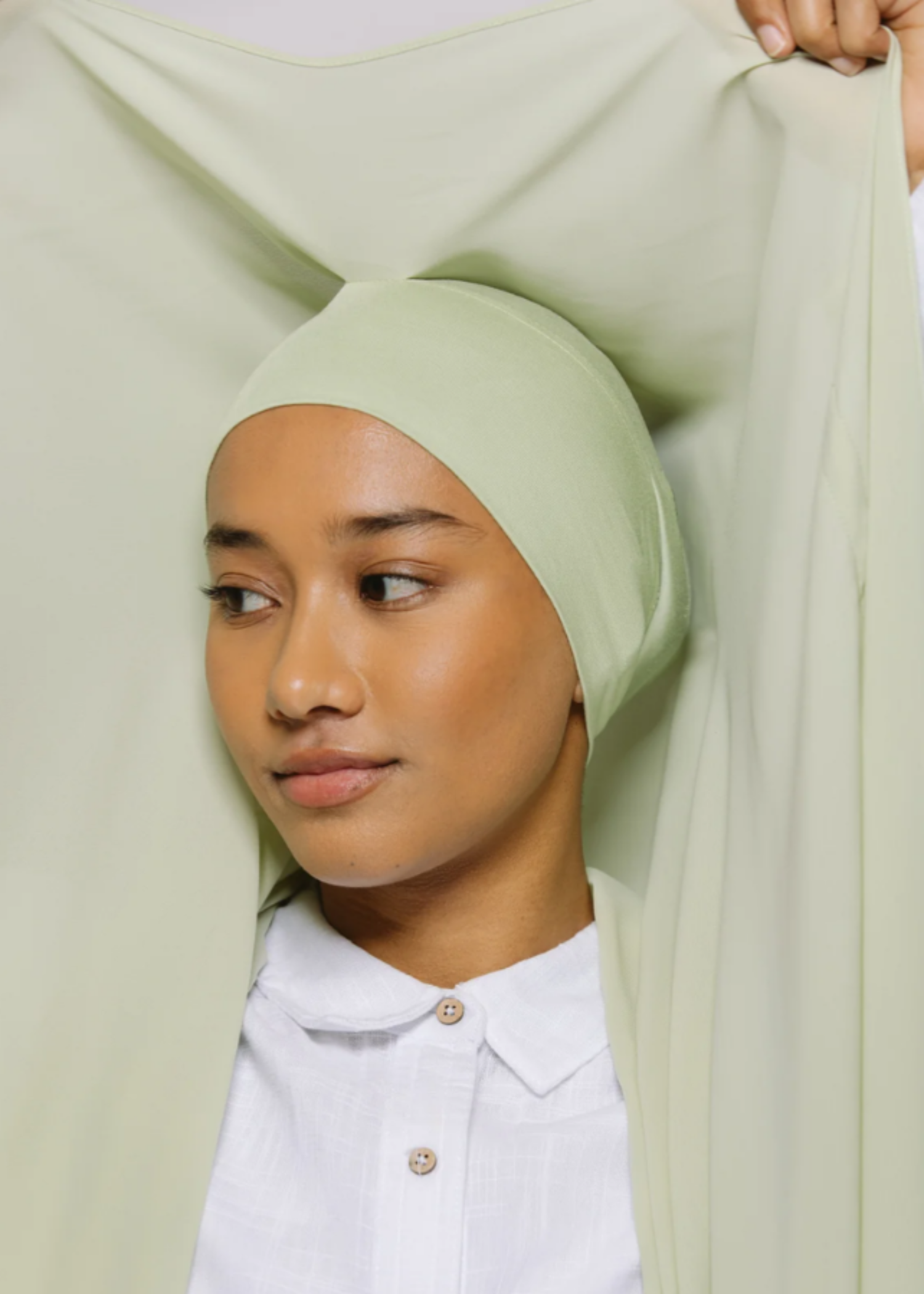 georgette Hijab in Mint green