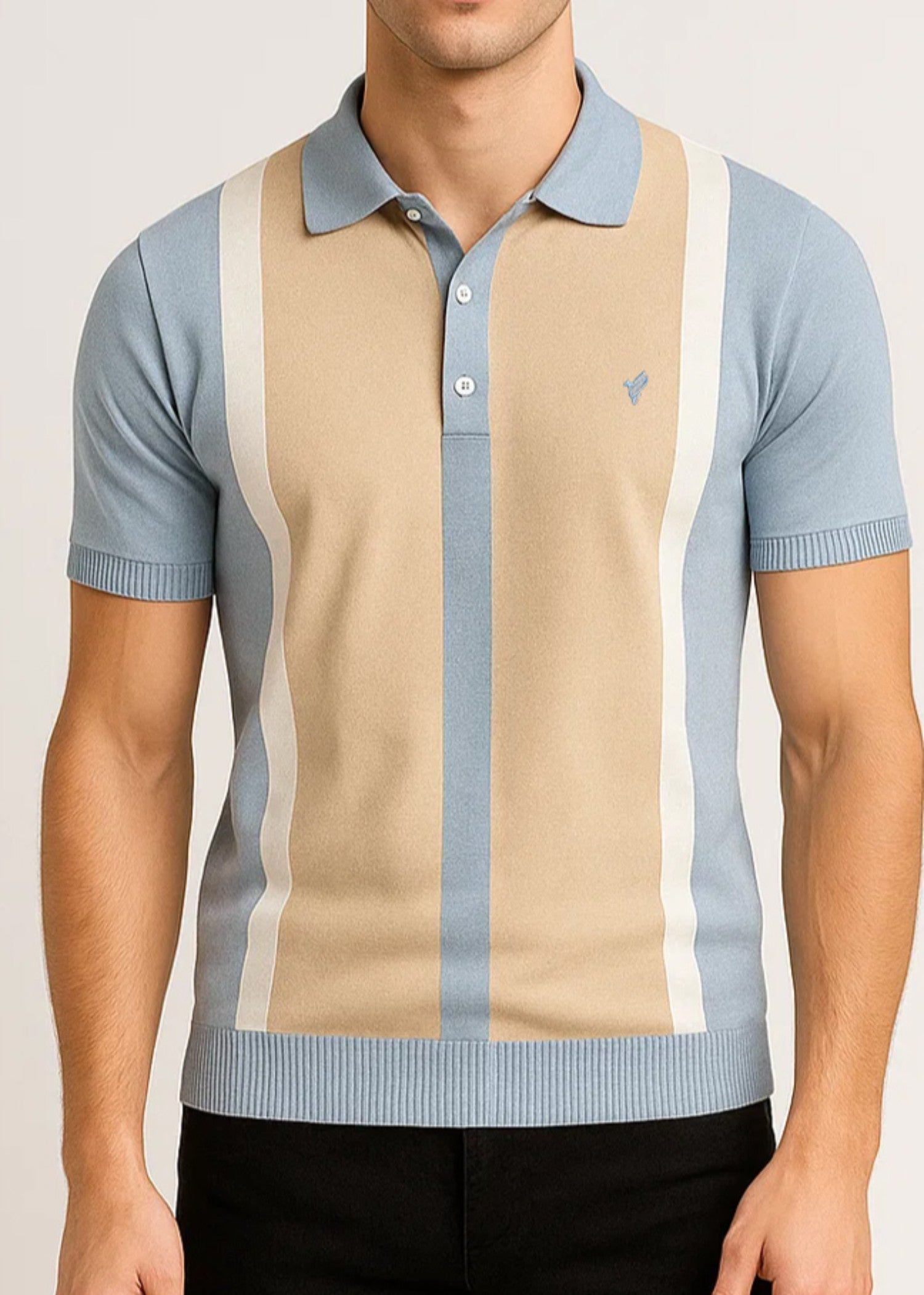 cotton Polo Shirt in Sky