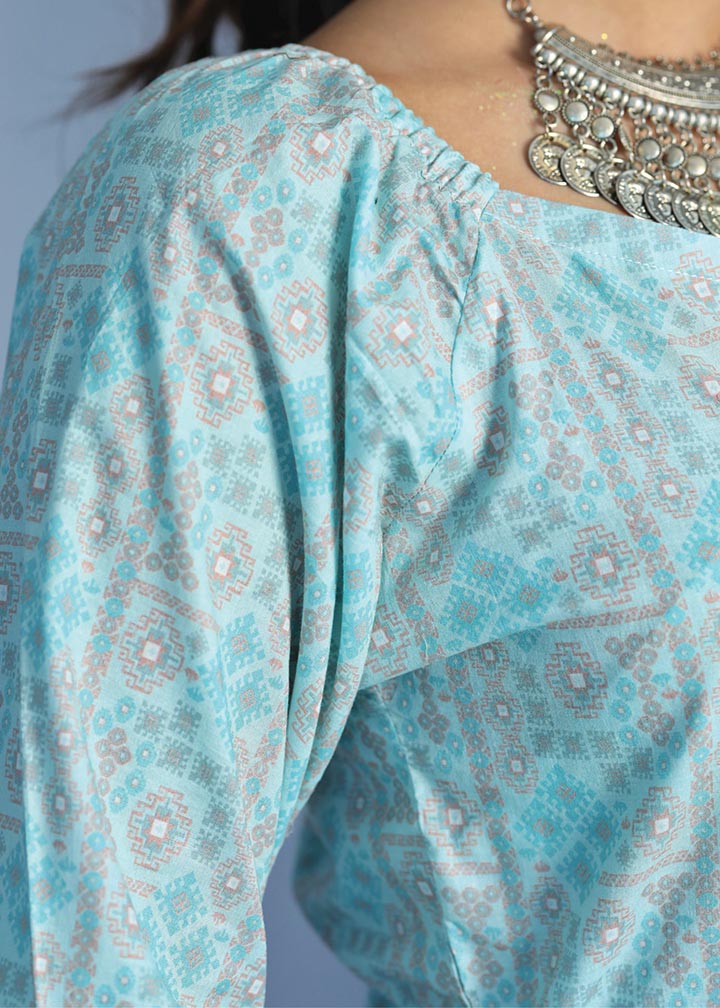 cotton Maxi in Ice blue
