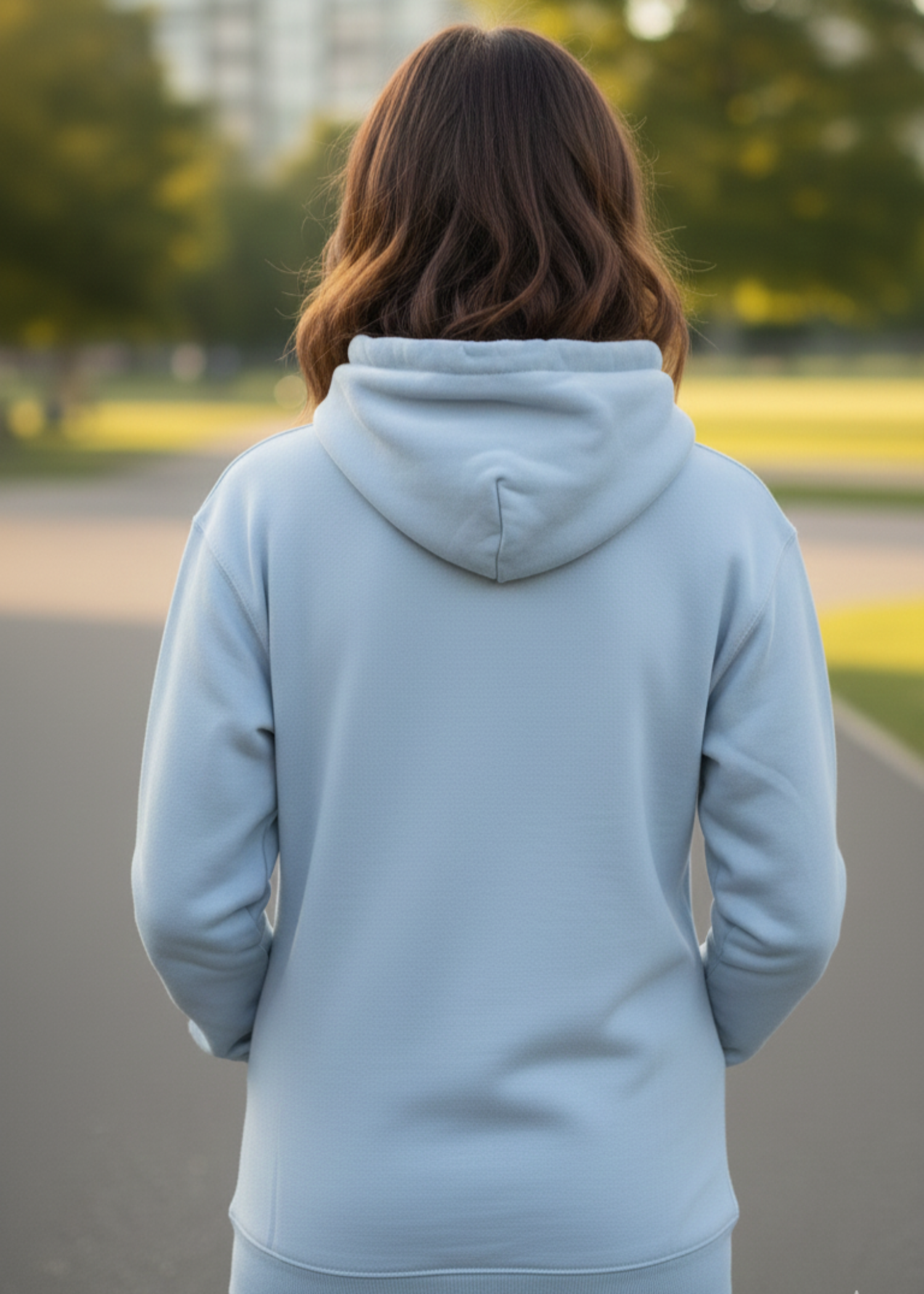 cotton Hoodie in Sky blue