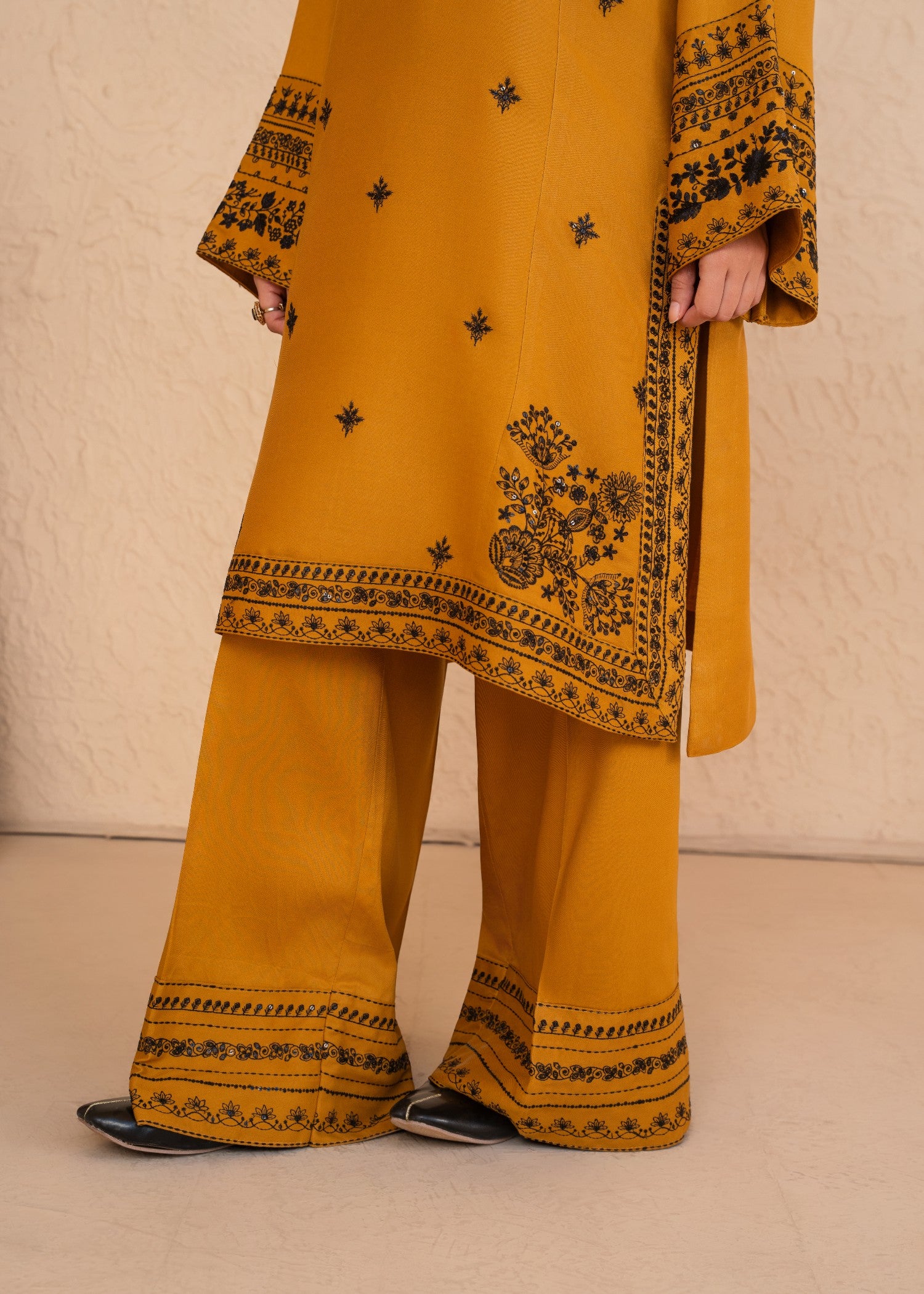 marina Kurta Set in Marigold