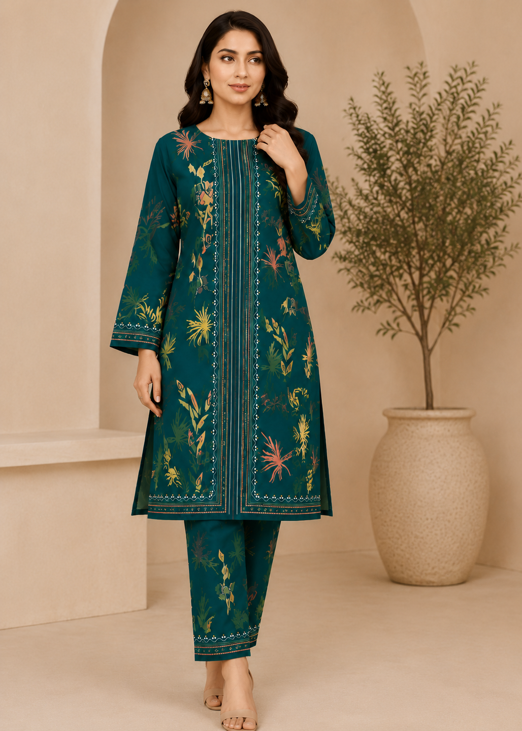 lawn Co Ord Sets in Teal