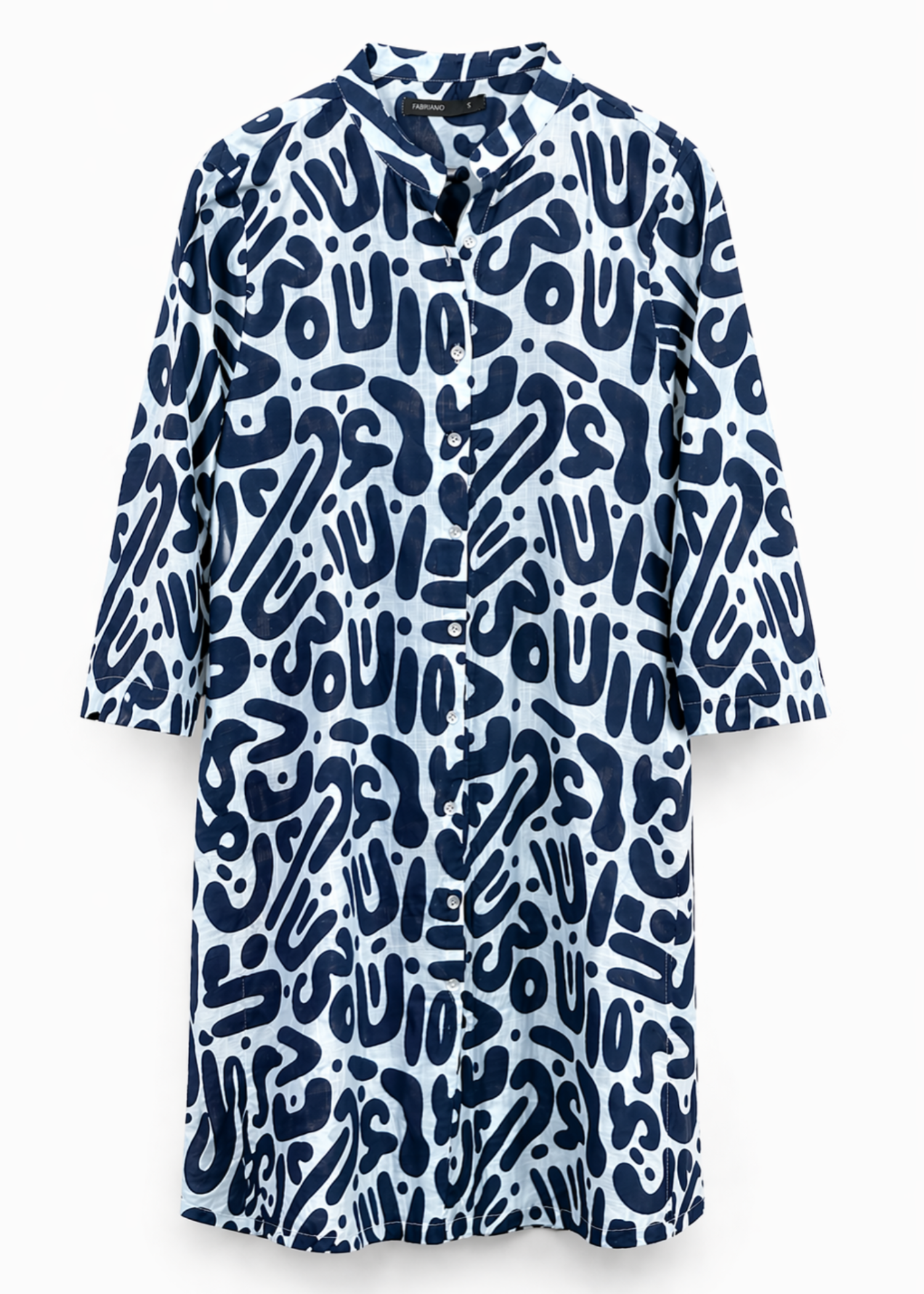 cotton Kurti in Navy blue, white