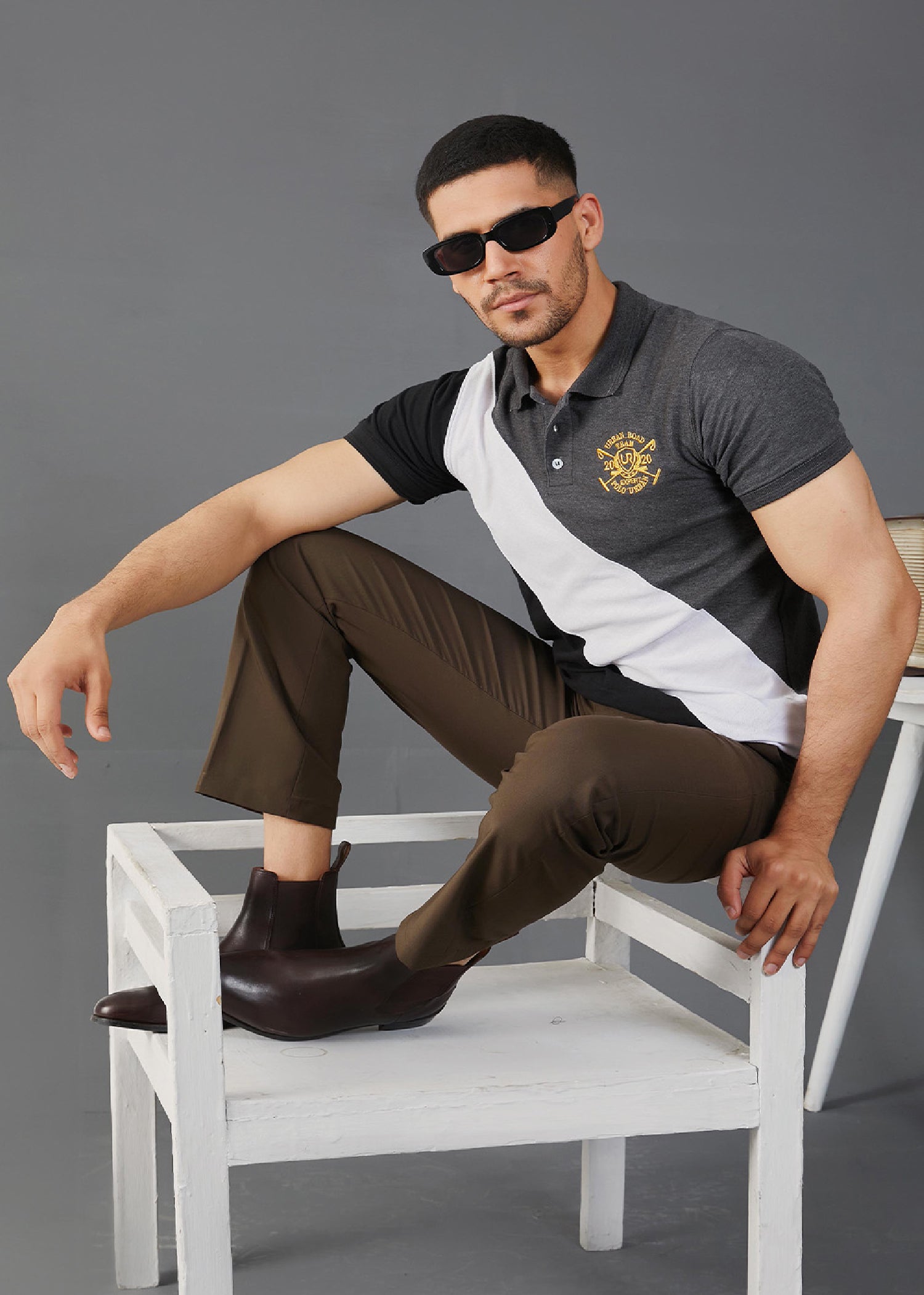 porque/pique Polo Shirt in Dark grey
