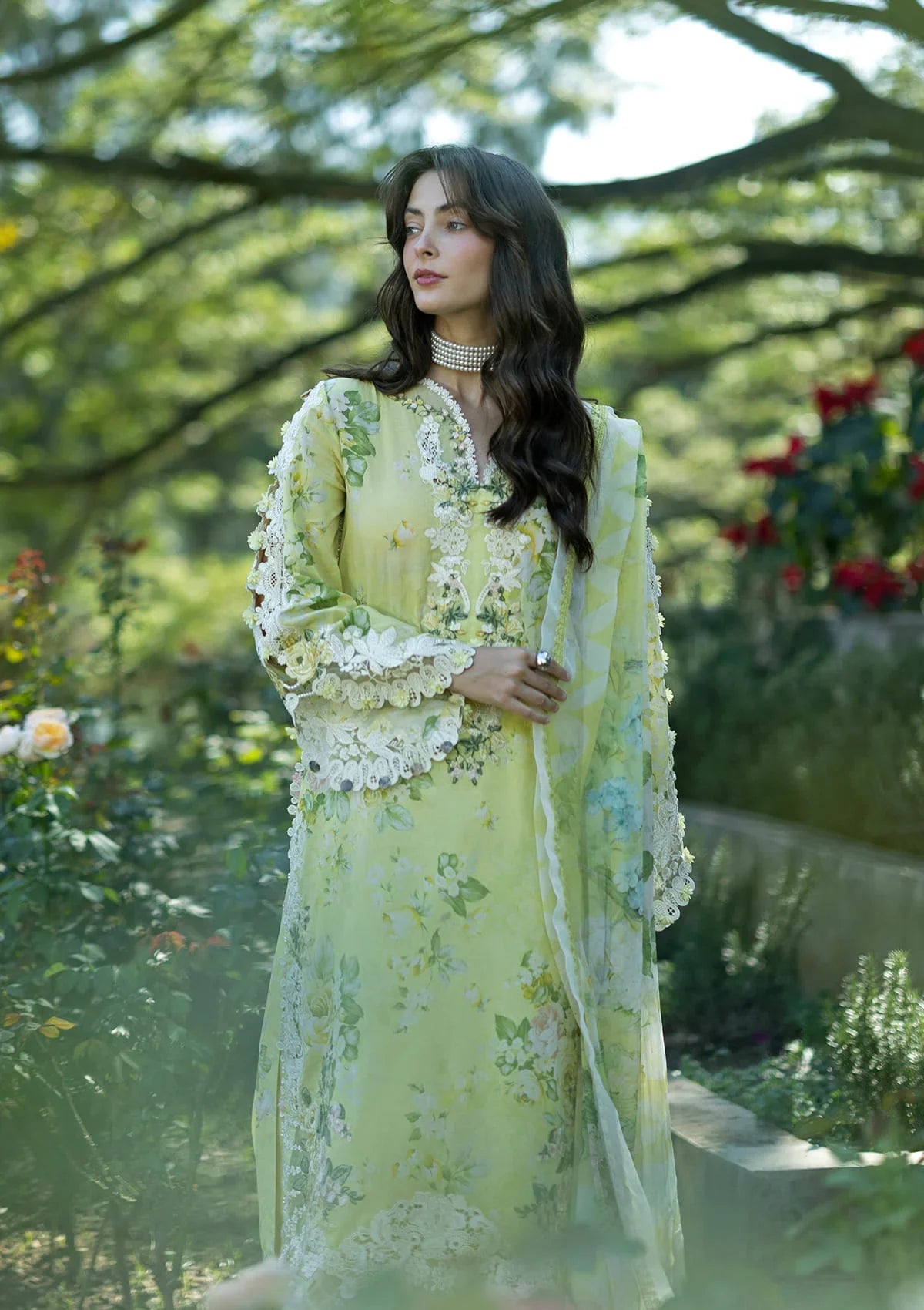 Signature Embroidered Lawn Prints – ESA-7A IVORY SEASON