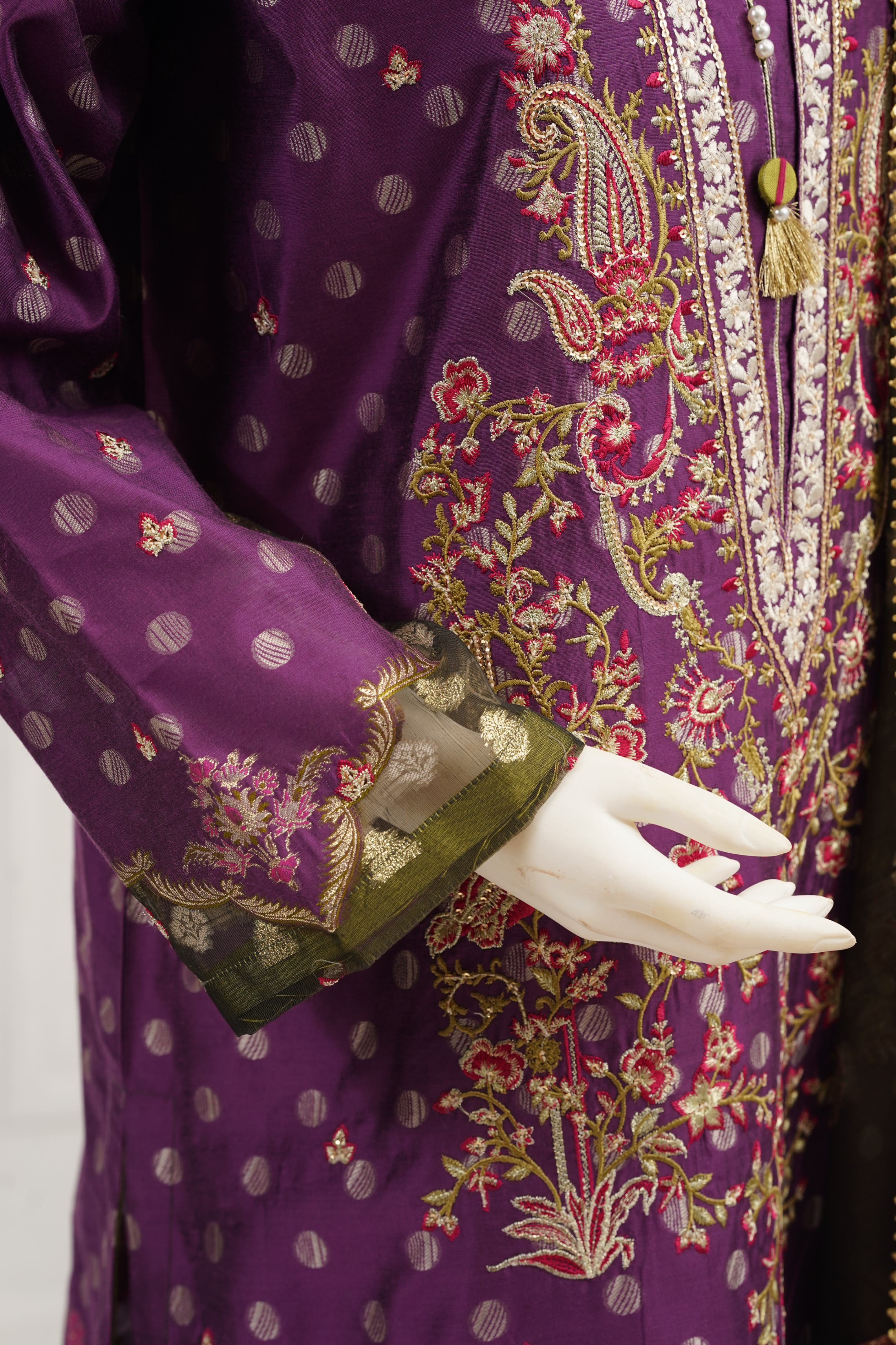 viscose Kurta Set in Purple