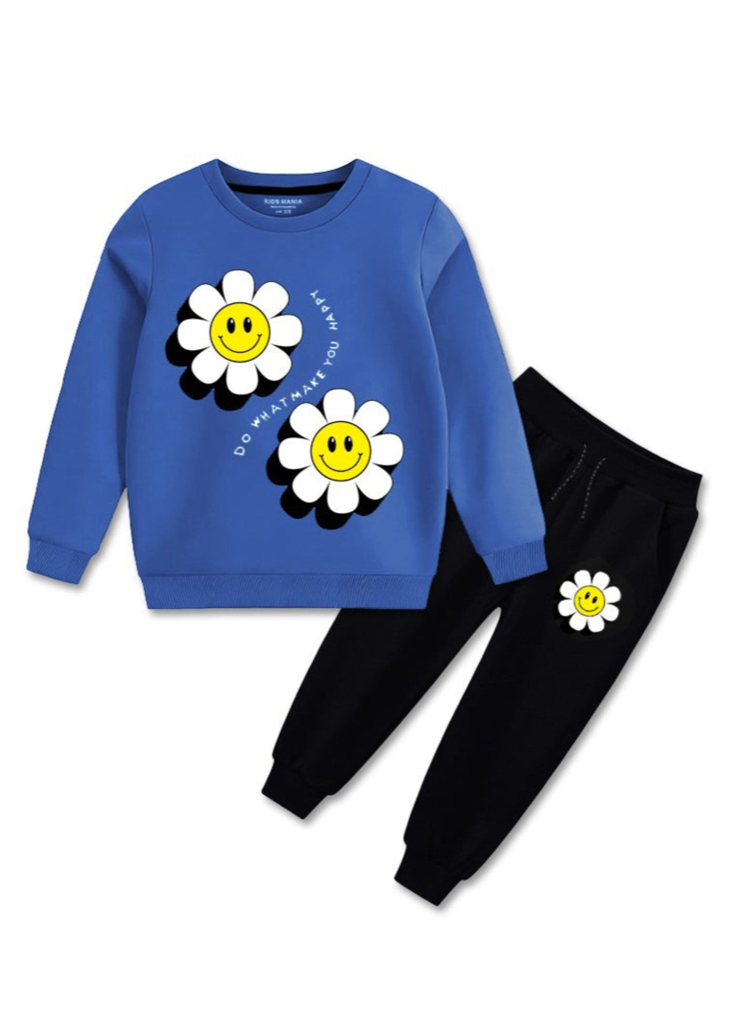 fleece Sweatshirt in Blue, black