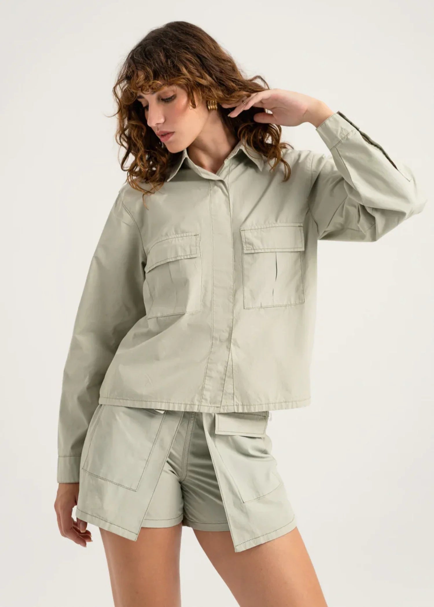 cotton Top in Sage green