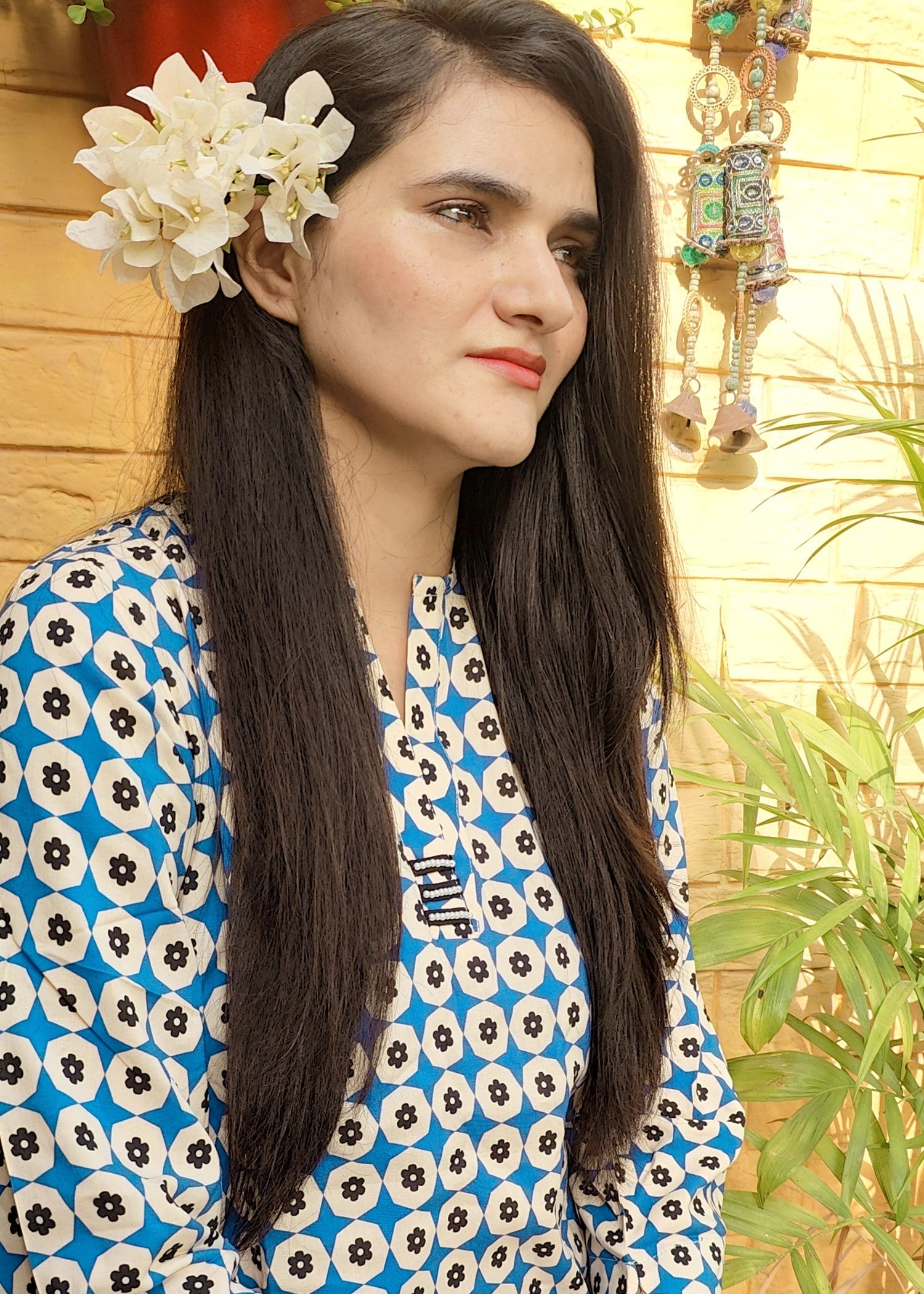 viscose linen Kurti in Royal blue