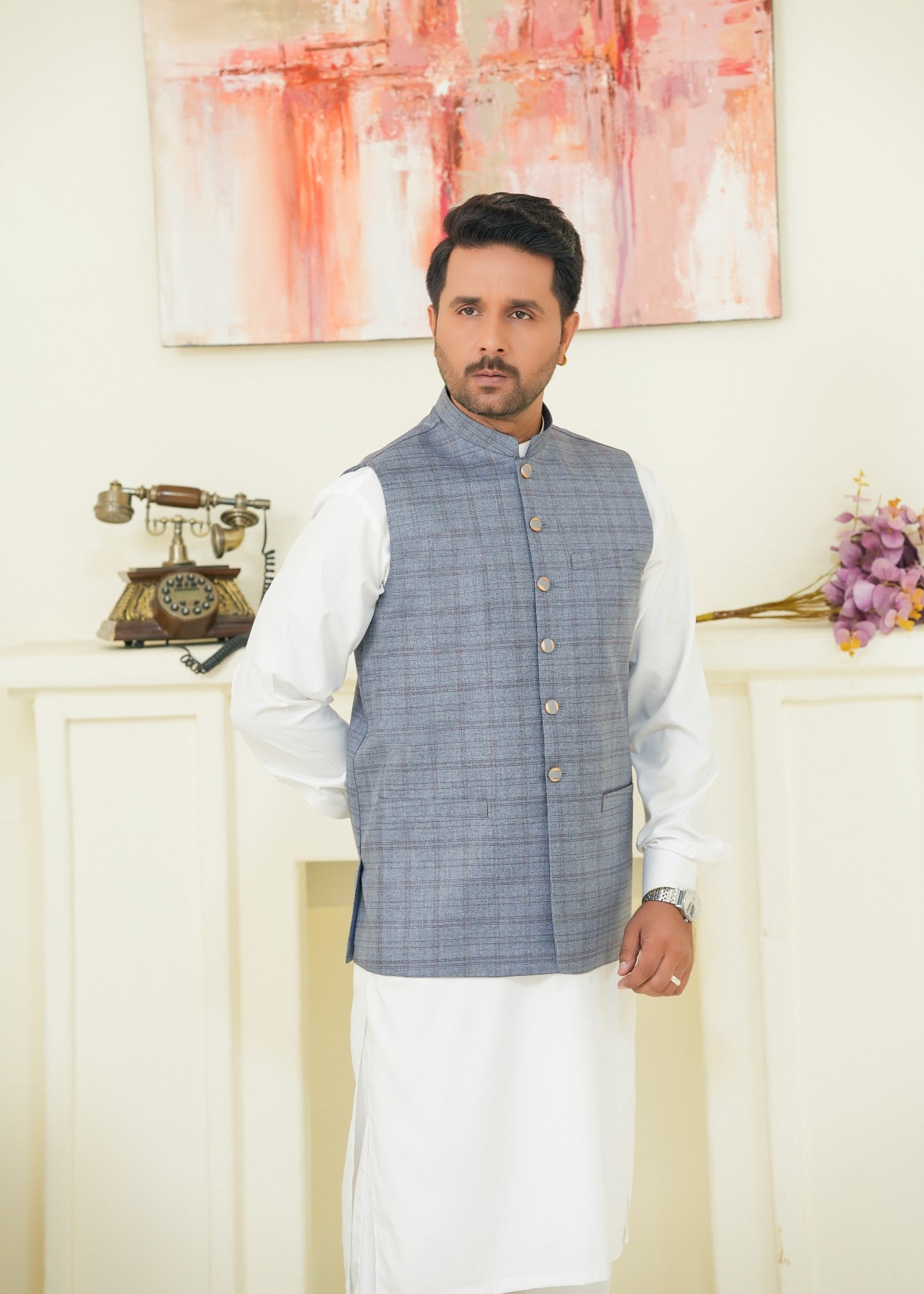 suiting Waistcoat in Light grey