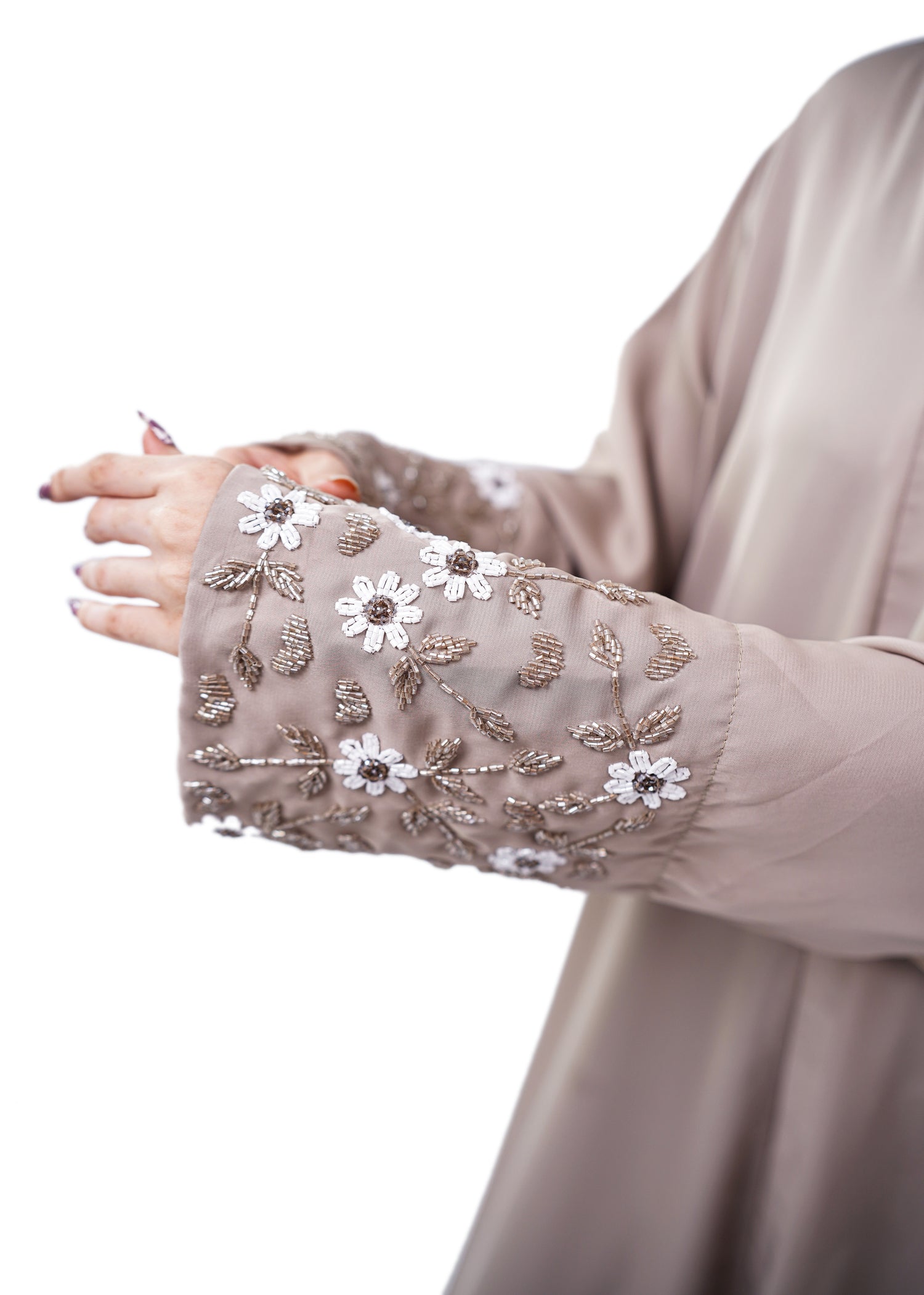 nidha Abaya in Beige