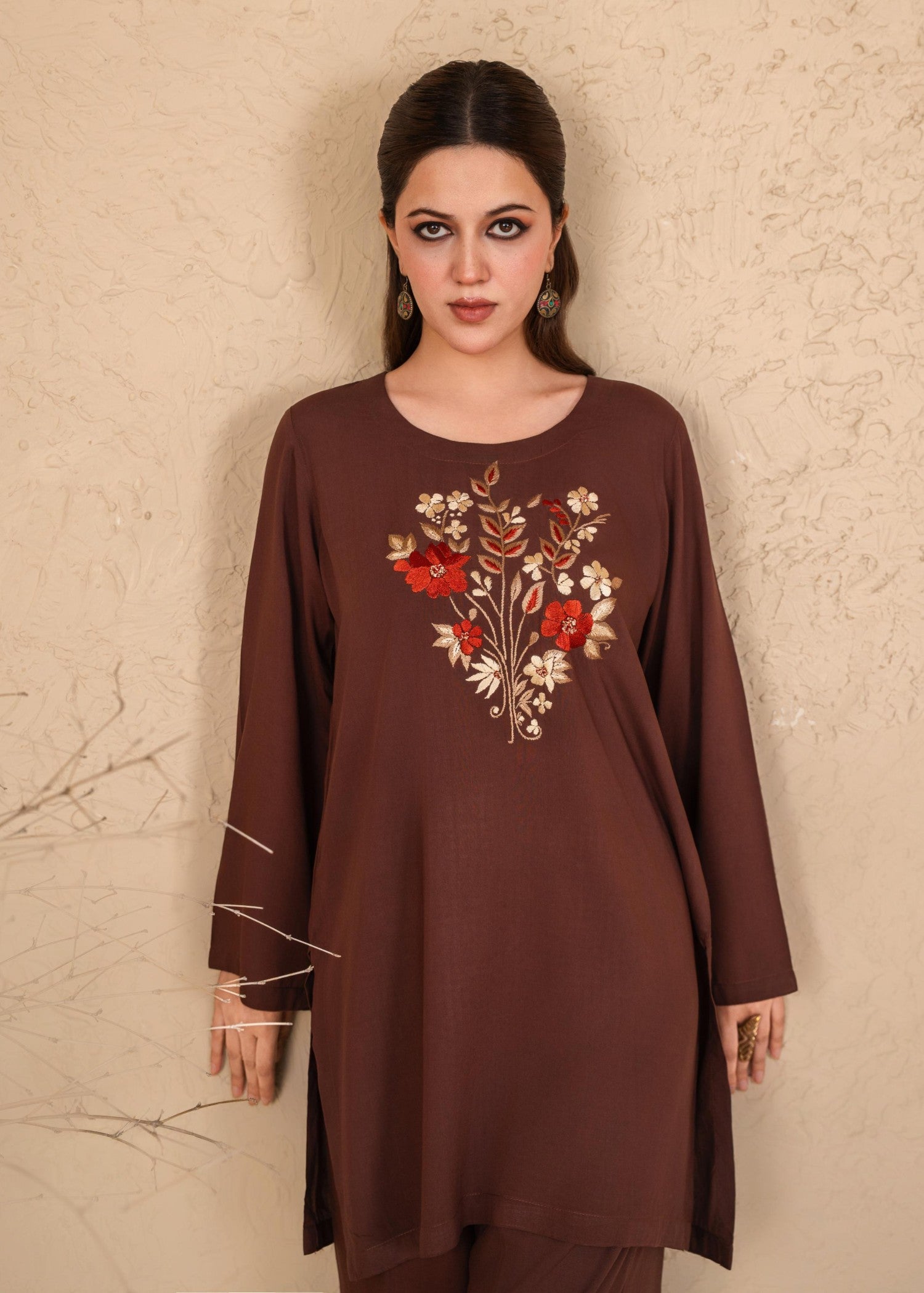 viscose linen Co Ord Sets in Brown