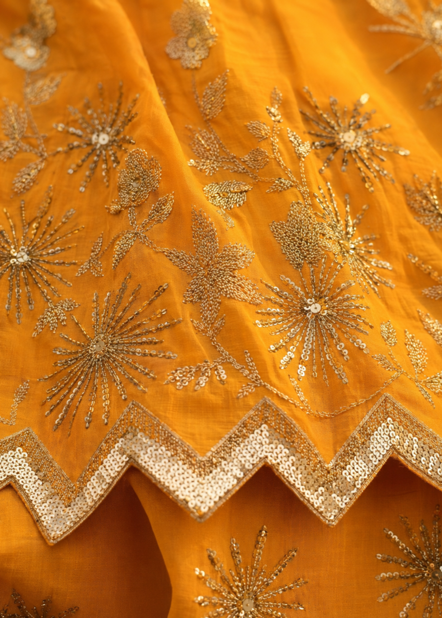 cotton Short Frock in Mustard