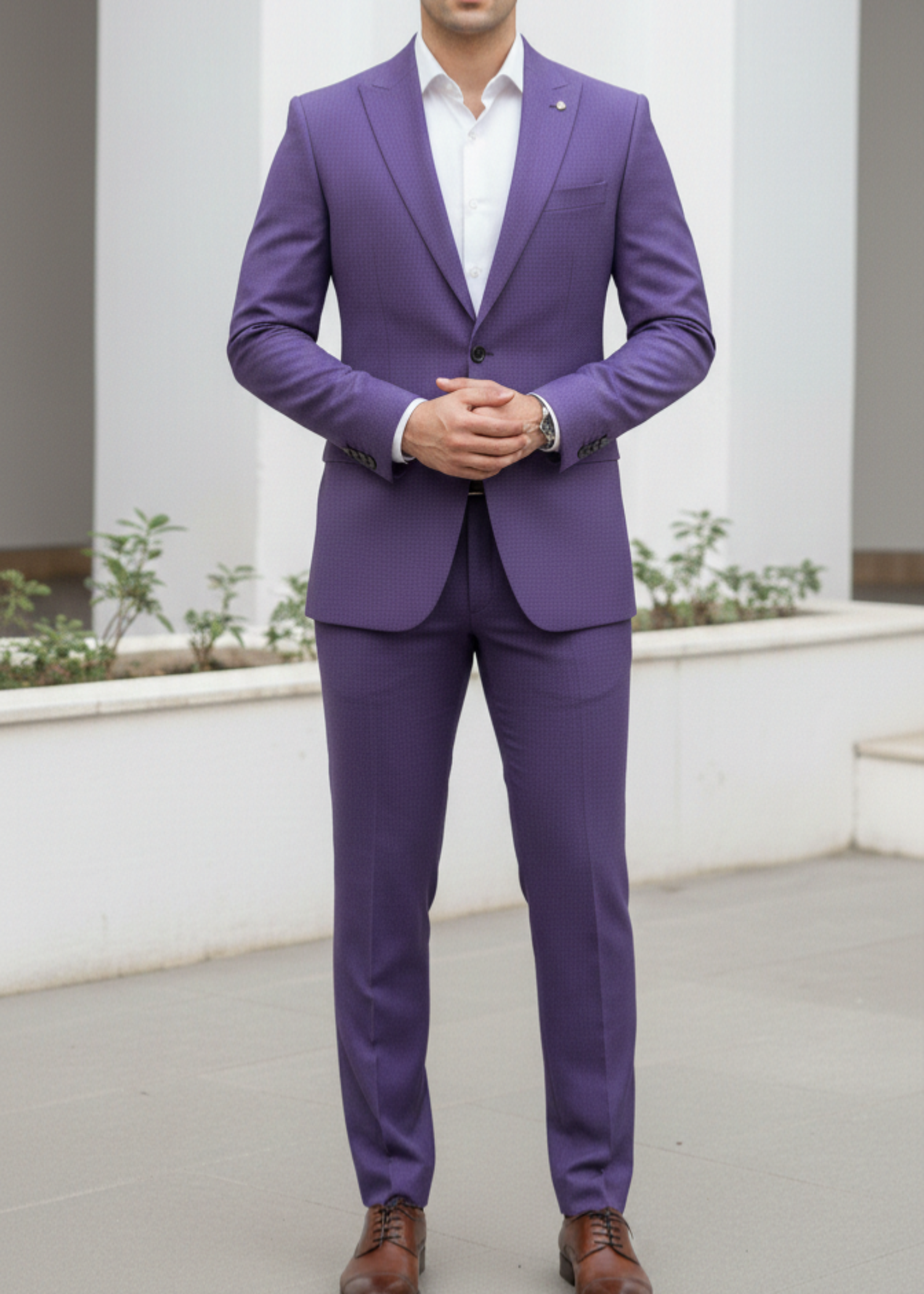 tropical Suits in Purple