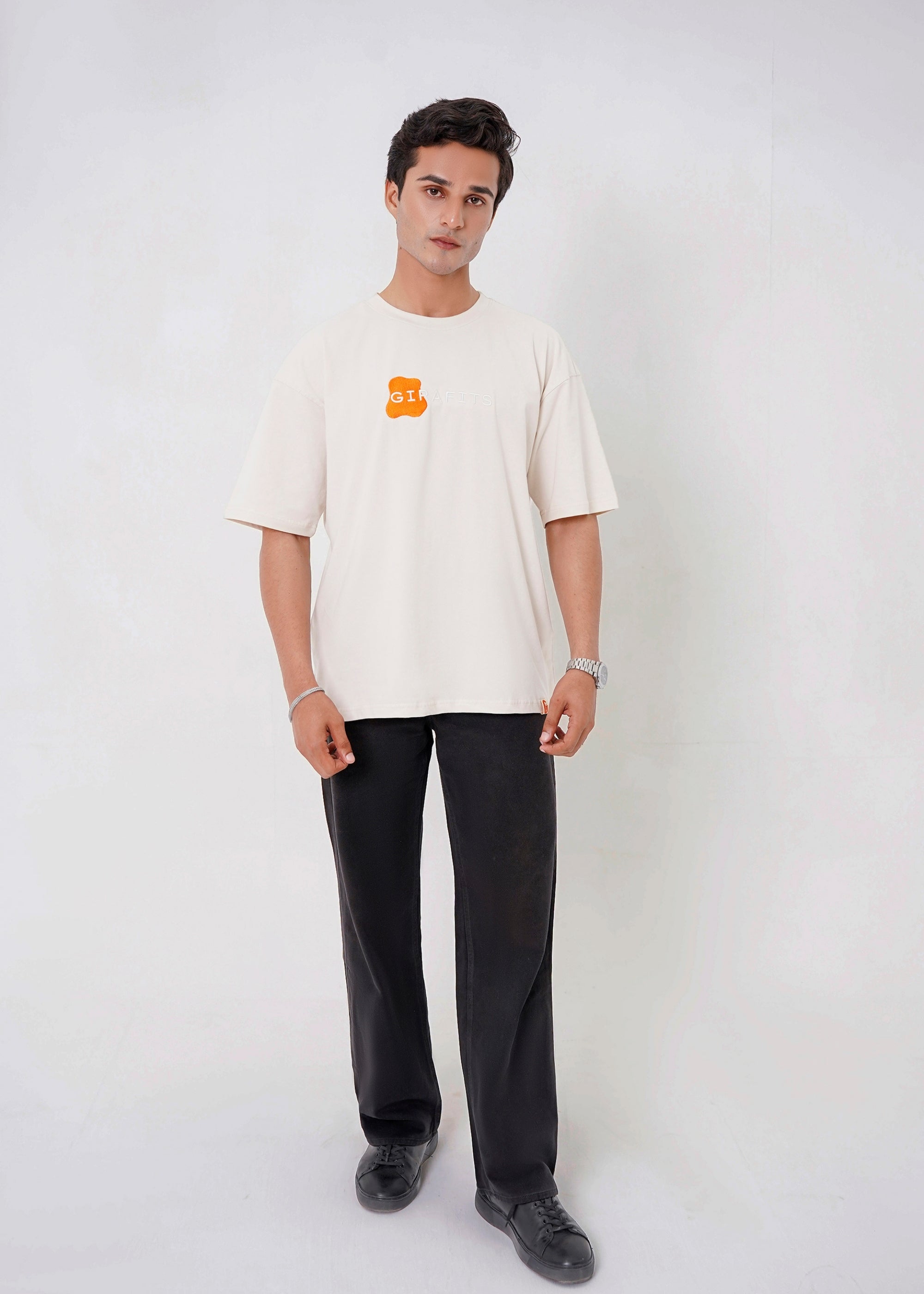 spandex T Shirt in Cream