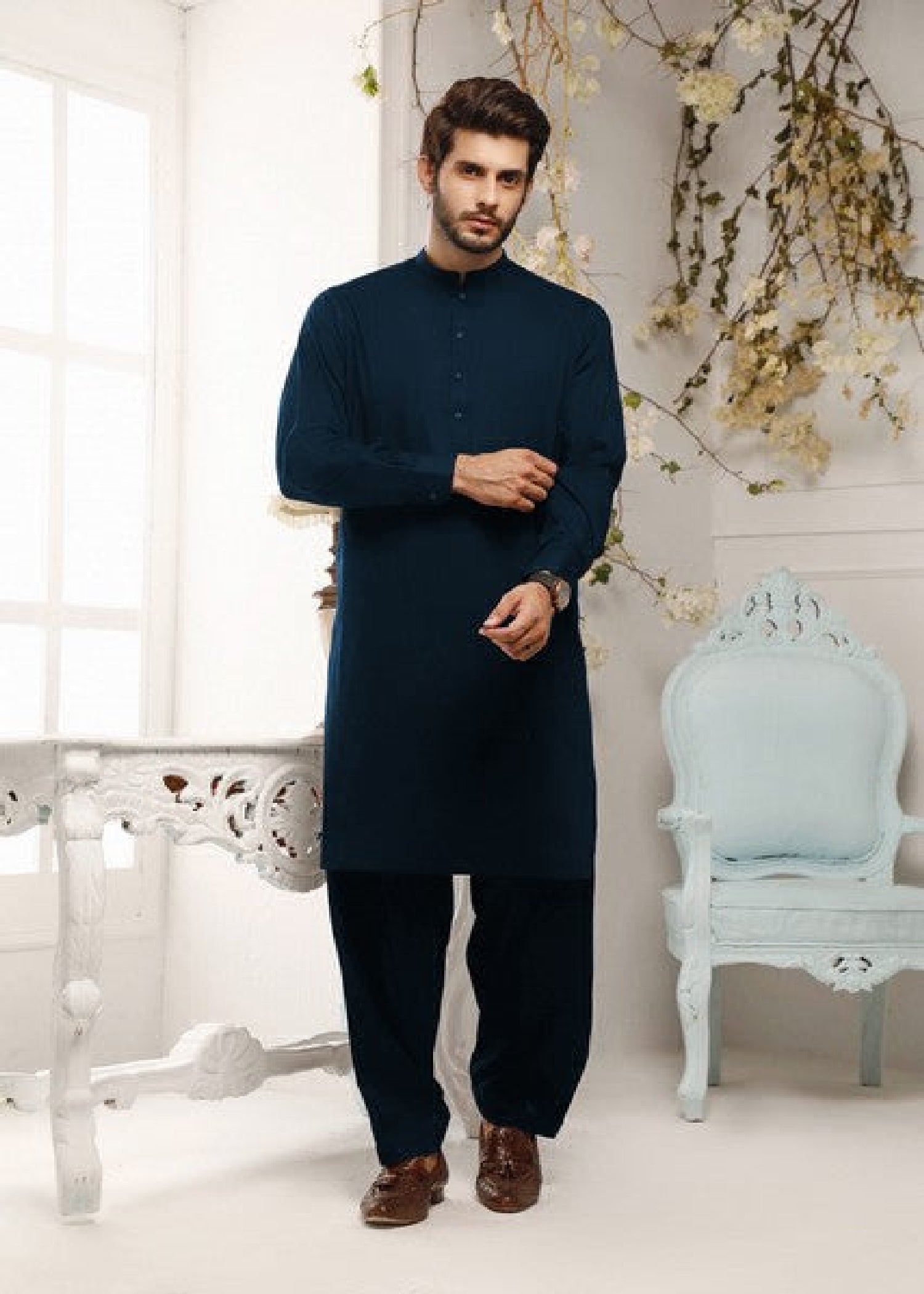 cotton Shalwar Kameez in Blue